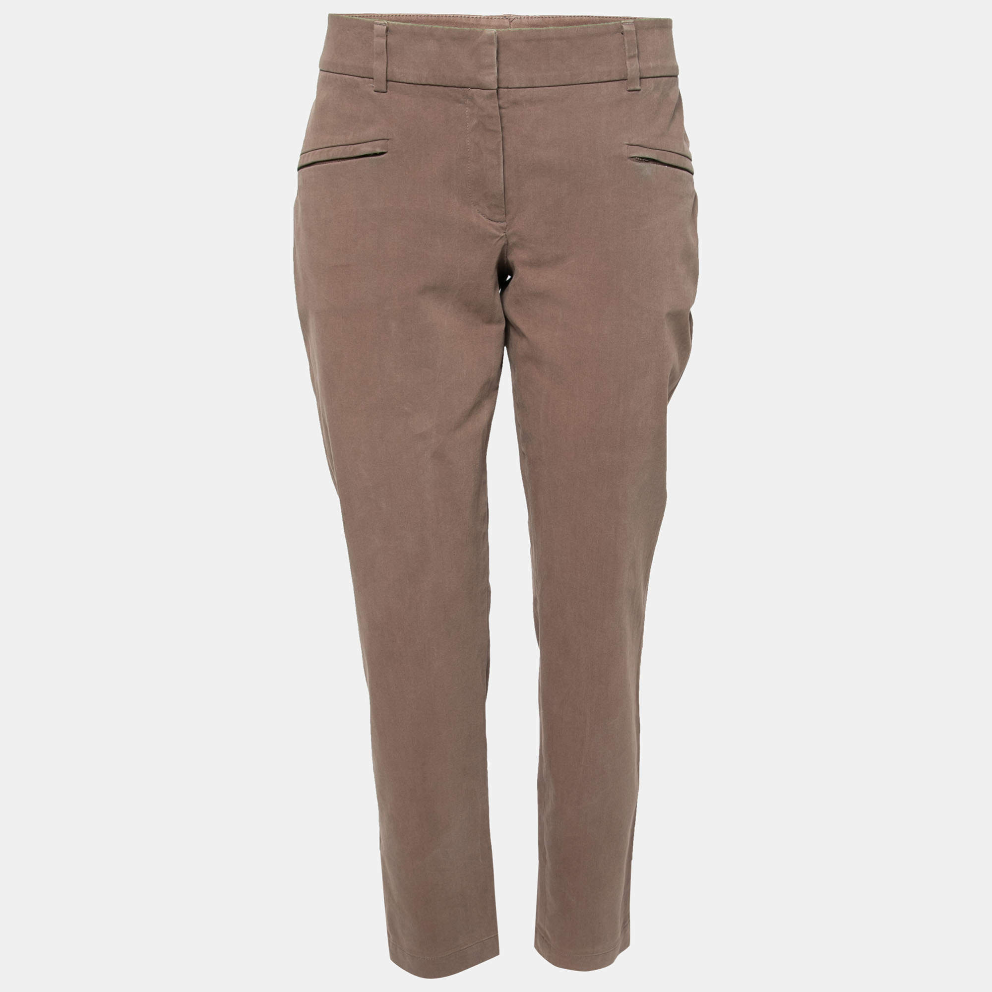 Brunello Cucinelli Brown Cotton Trouser L