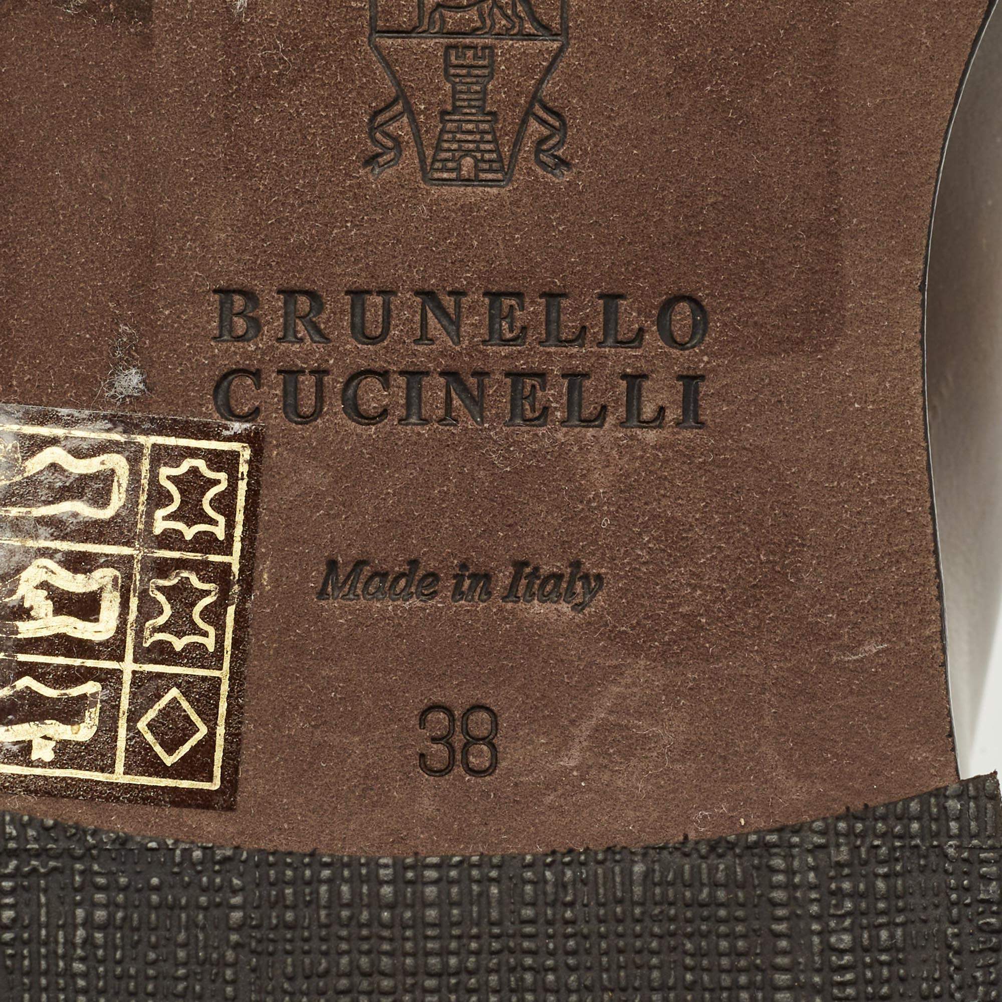 BRUNELLO CUCINELLI ダークブラウン レザー iPadケース Brunello