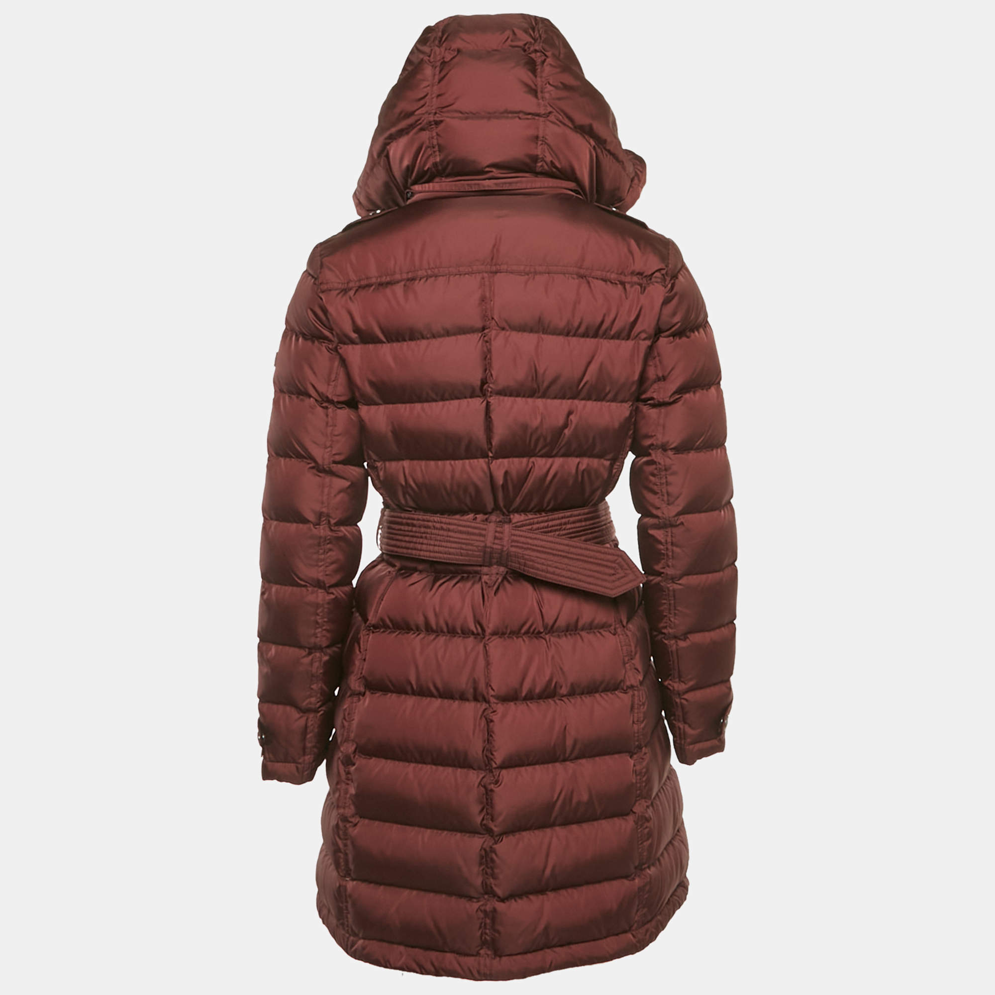 【超美品】BURBERRY BRITT 赤 ダウンベスト フード付　Sサイズ アウトレット】BURBERRY バーバリー ダウンベスト レディース