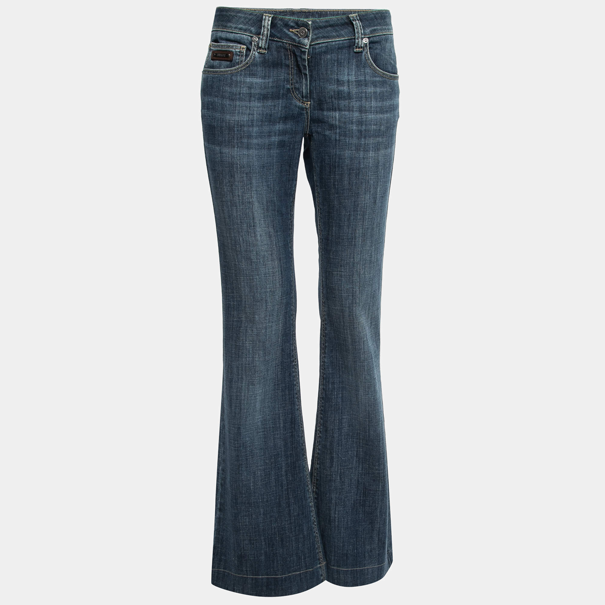 Burberry Brit Blue Denim Flare Leg Windsor Jeans Waist 29