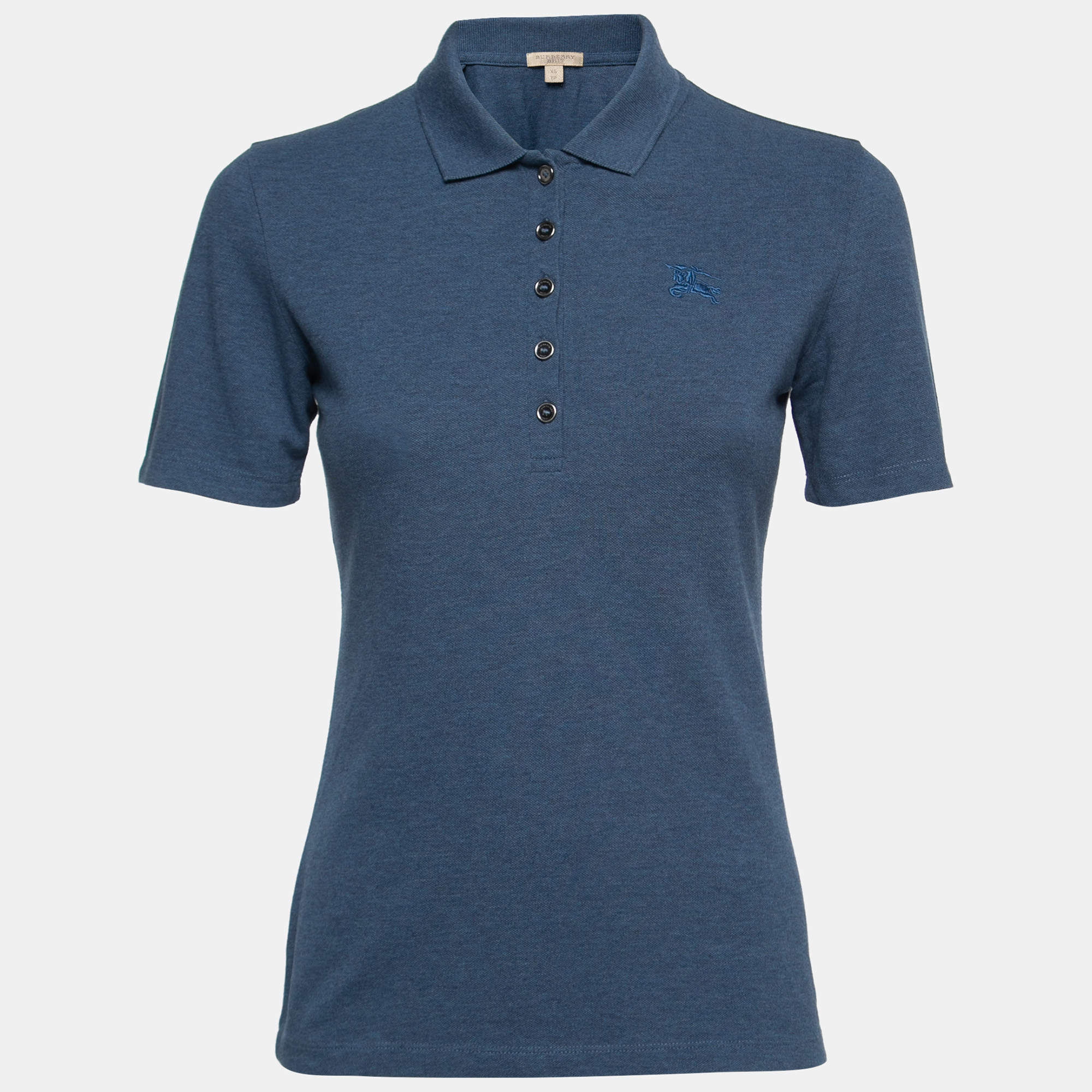 Burberry Brit Blue Cotton Pique Polo T-Shirt XS Burberry Brit | TLC