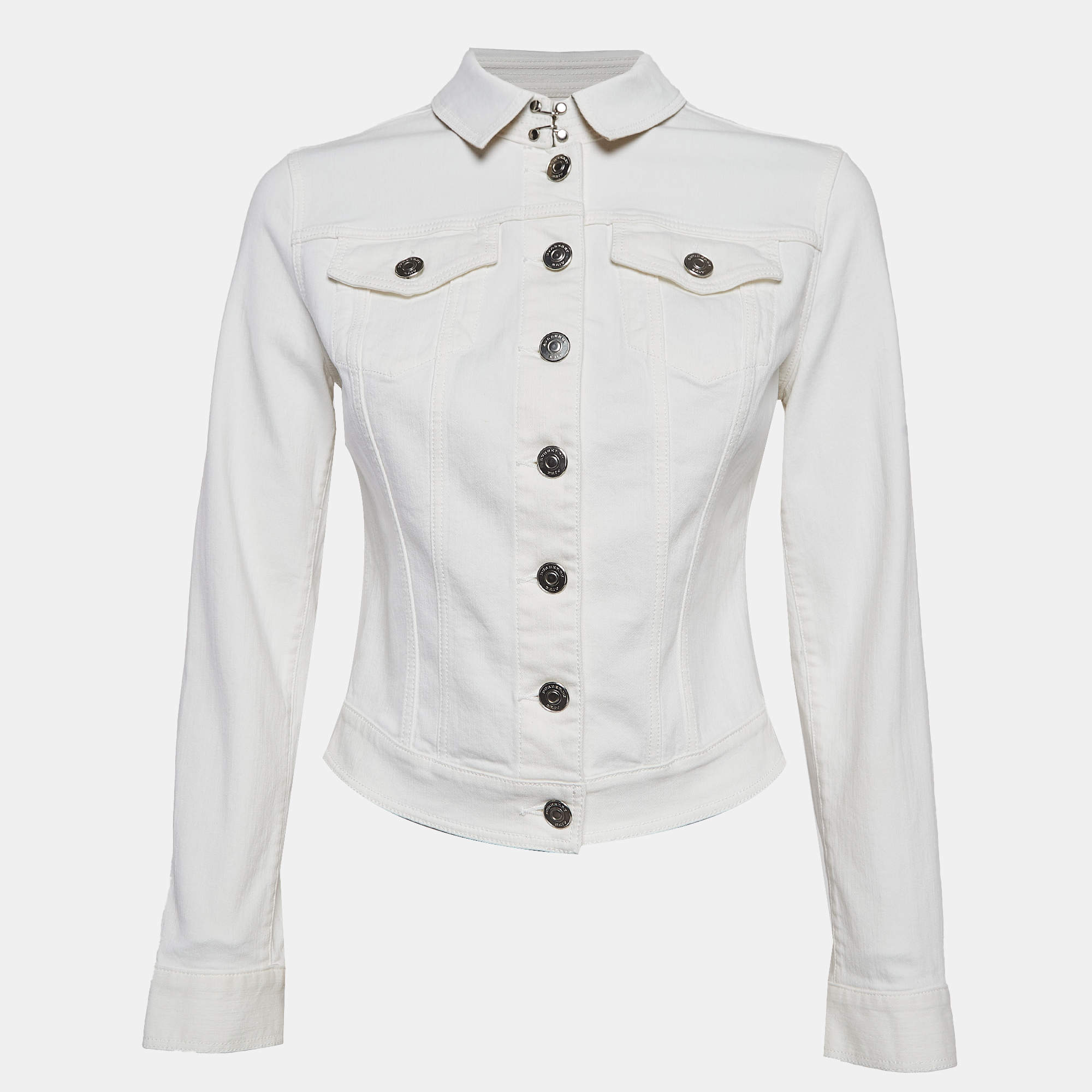 Burberry Brit White Denim Buttoned Jacket S