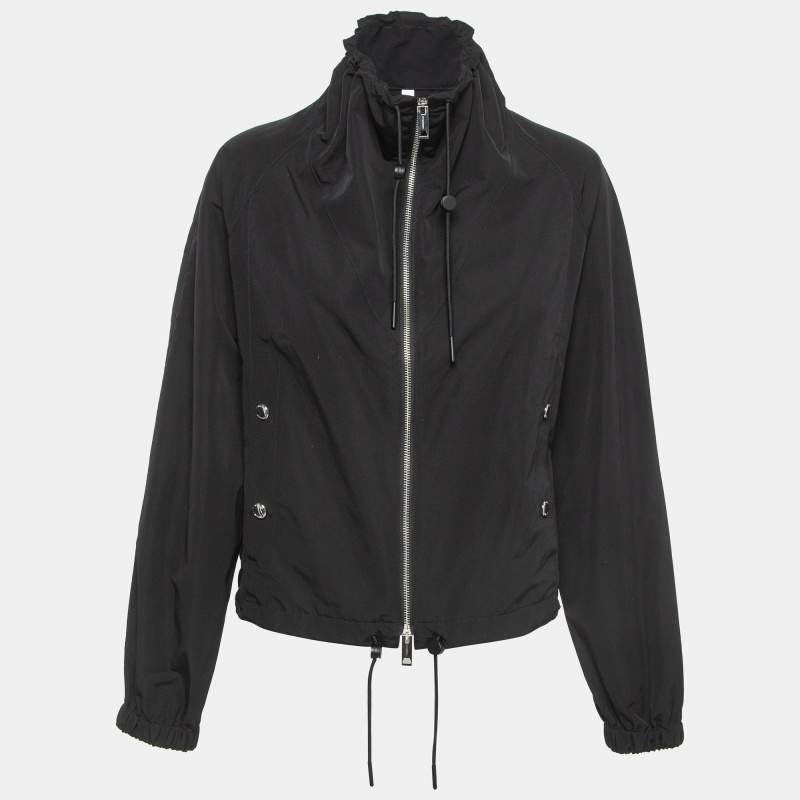 Pre Owned Burberry London Black Askern Horseferry Square Print Technical Cotton Jacket S