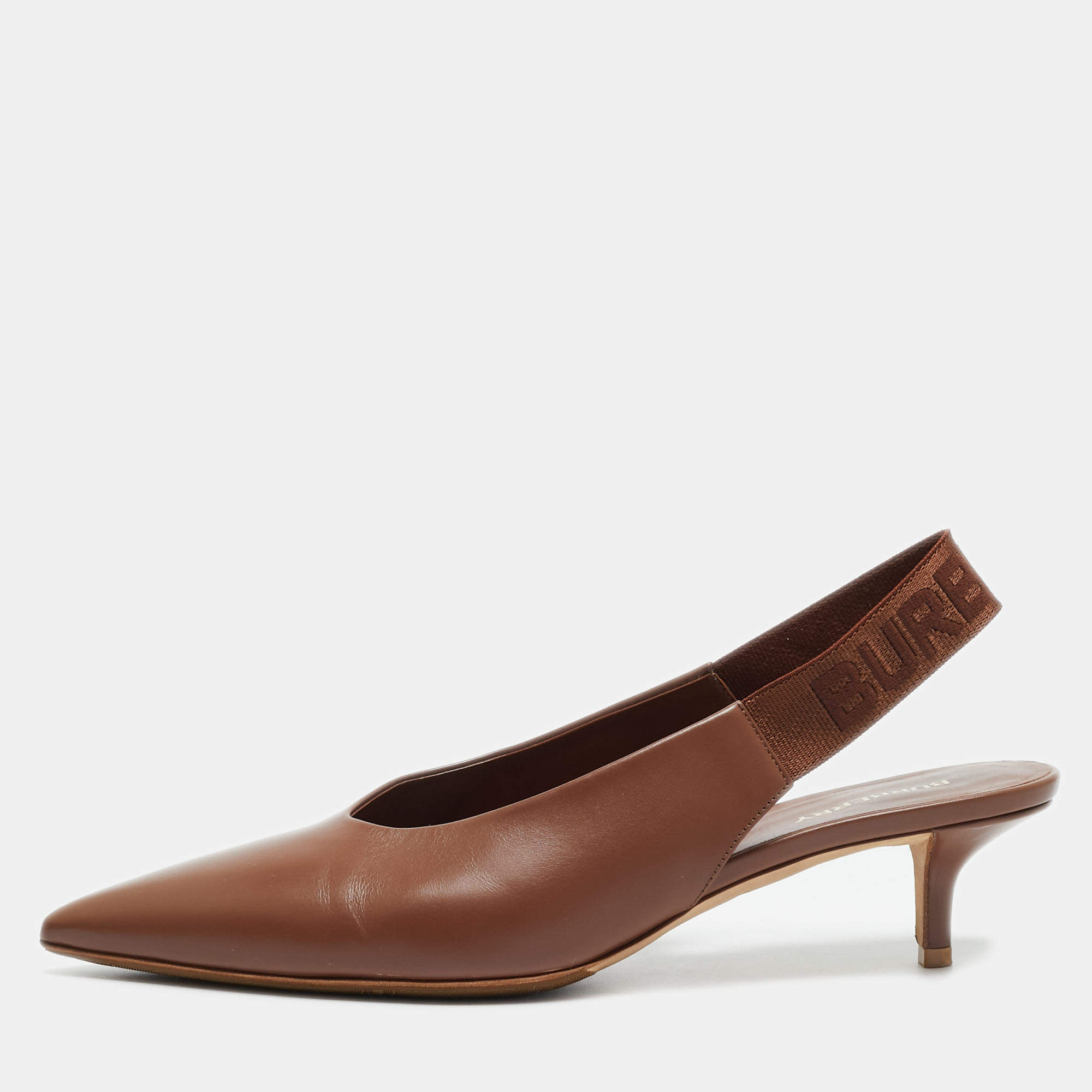 مملوكة مسبقًا Burberry London Leticia Size 40 Brown Leather Pumps