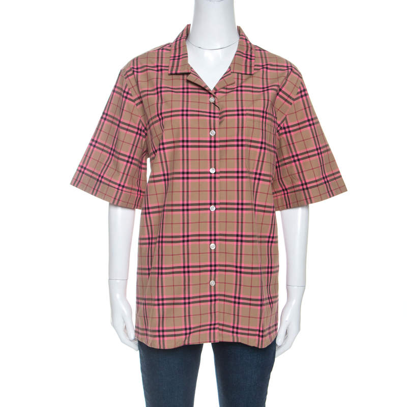 burberry nova check short sleeve shirt