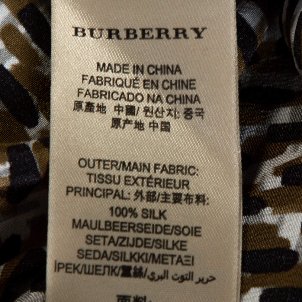Brit Sand Printed Silk Sleeveless Top XL Burberry | TLC