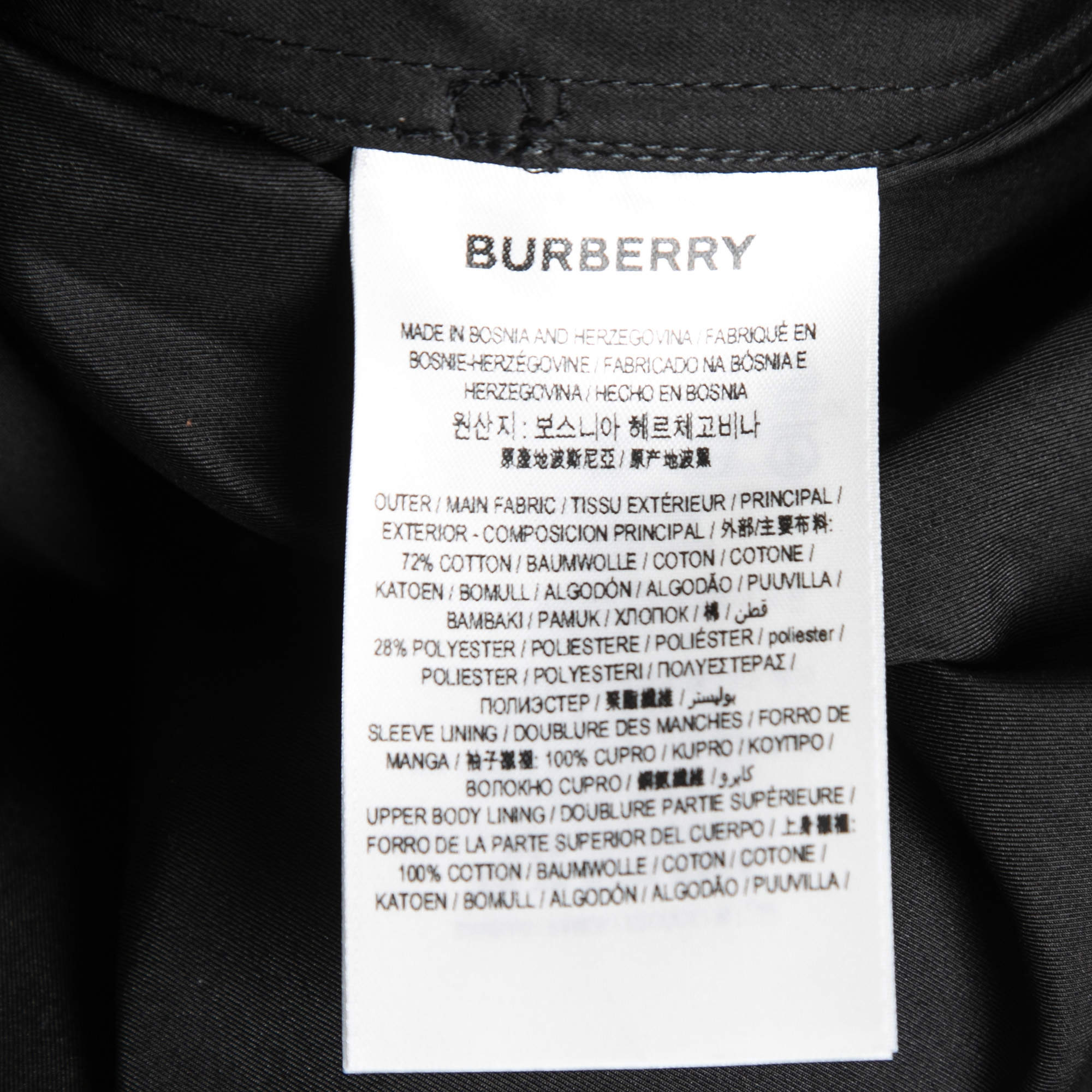 Burberry Black Gabardine Swingate Belted Trench Coat M Burberry | TLC