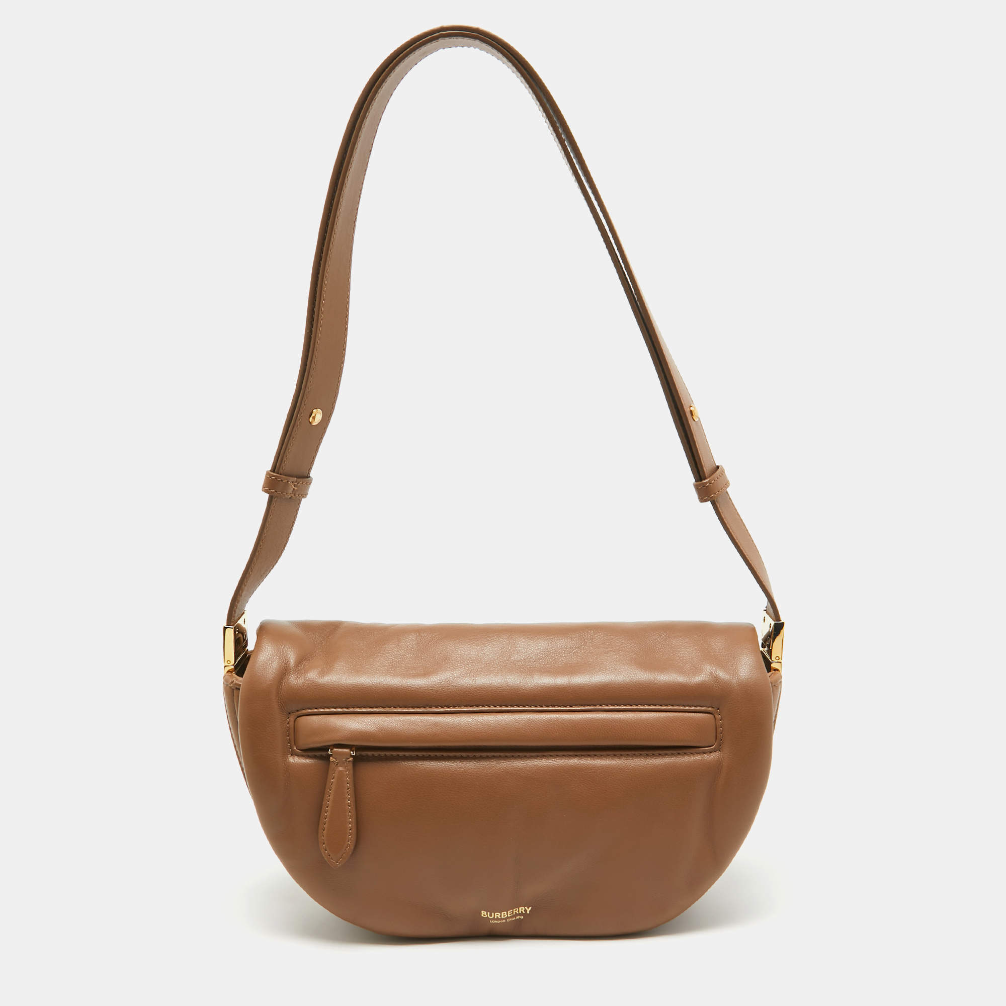 Burberry Brown Leather Small Olympia Shoulder Bag