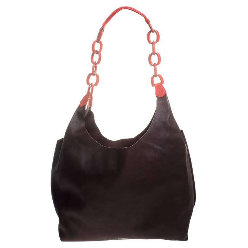【BURBERRY】LL HOBO レザーホーボー Burberry Bordeaux Leather Hobo Bag Burberry | TLC