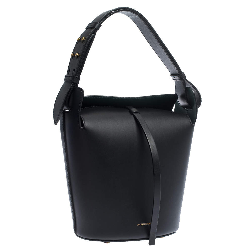 Burberry Black Leather Small Bucket Bag Burberry TLC