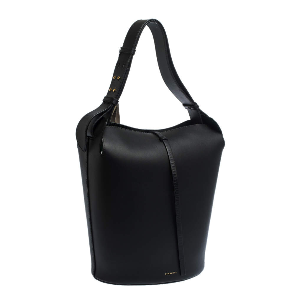 Burberry Black Leather Large Bucket Bag Burberry | TLC