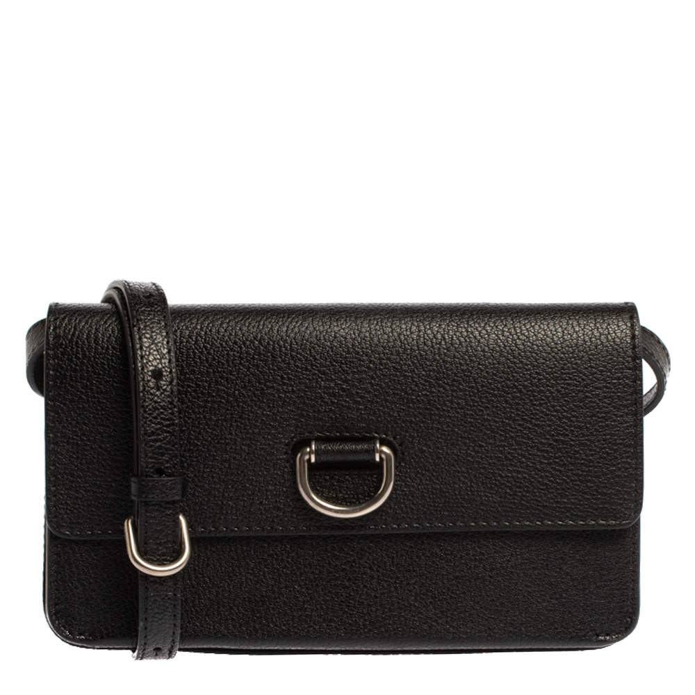 Burberry Black Leather Percy Crossbody Bag