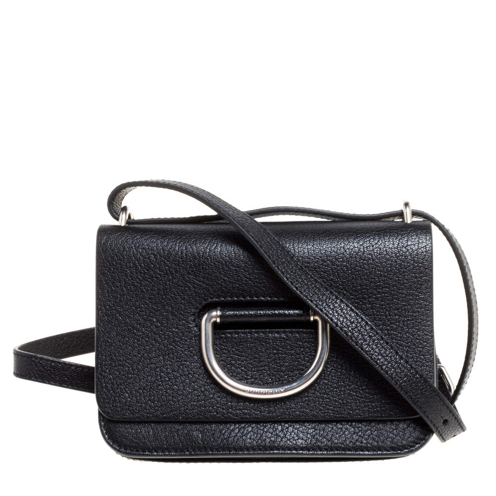 Burberry Black Leather Mini D-Ring Crossbody Bag Burberry | TLC