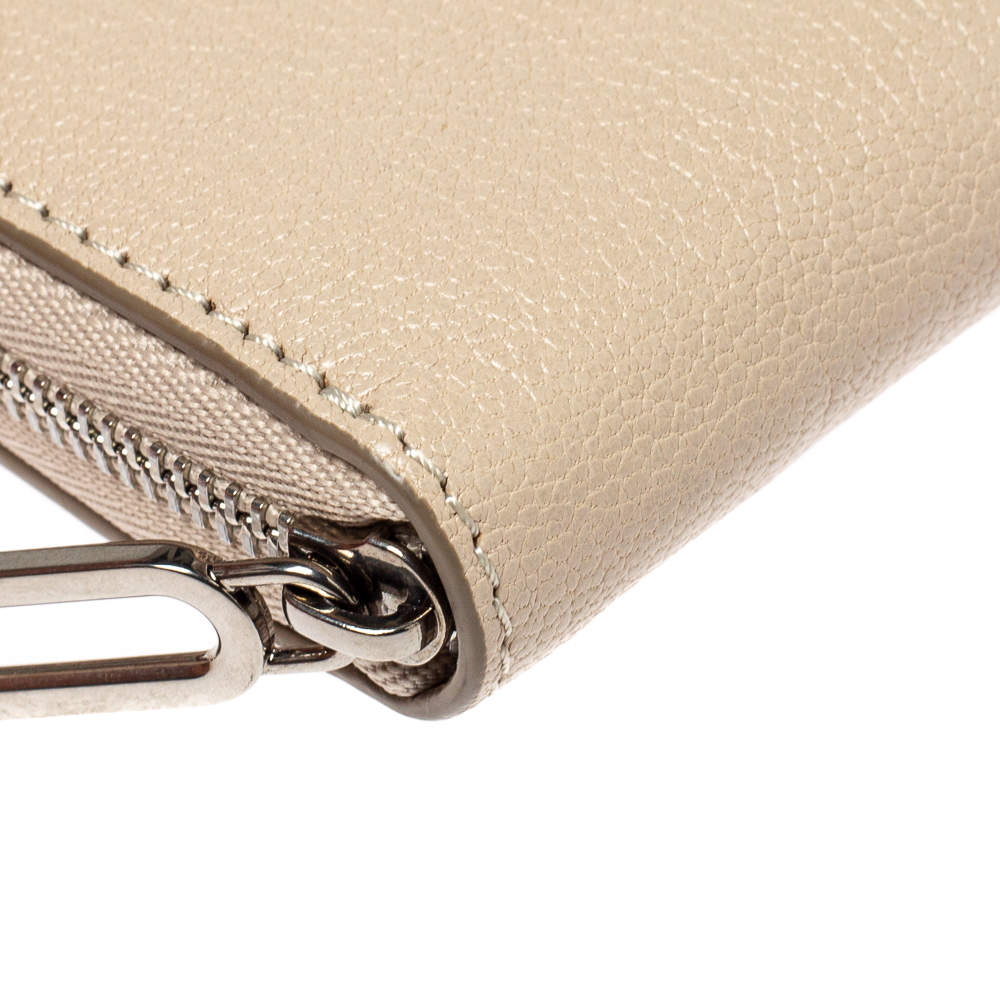 Burberry Beige Leather Berkely Zip Card Holder Burberry | TLC