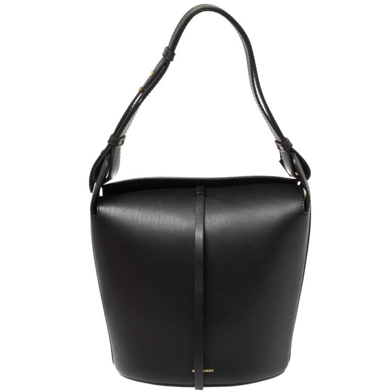 Pre Owned Burberry Black Medium Bucket Bag