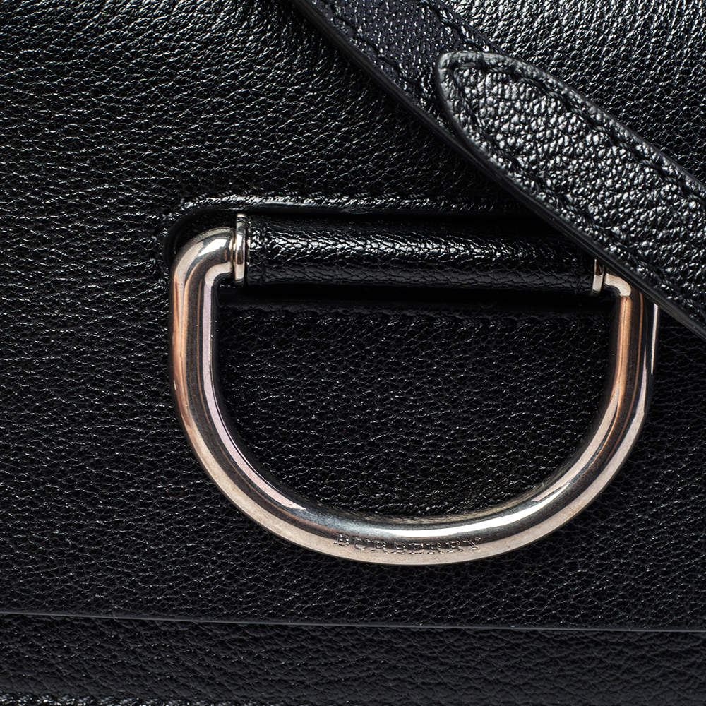 Burberry Crossbody Small D-ring Black Leather Shoulder Bag - MyDesignerly