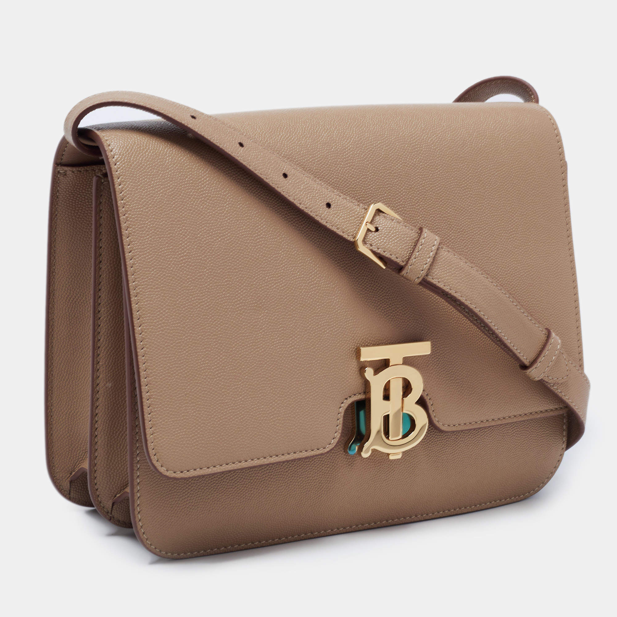 Tb bag leather handbag Burberry Beige in Leather - 32372937