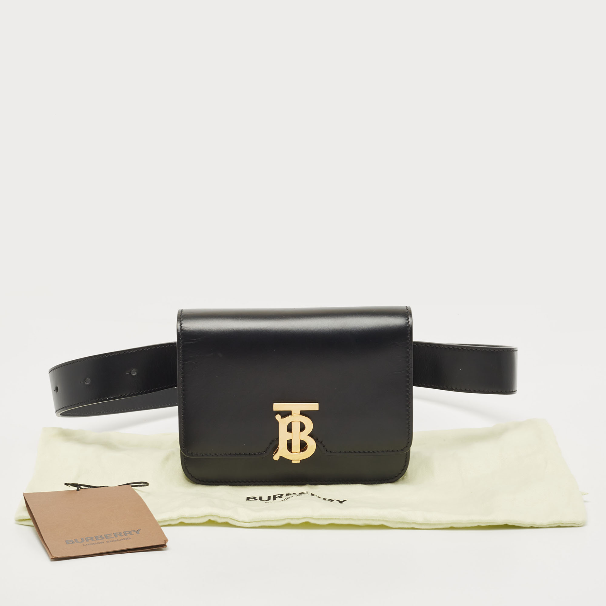 Burberry 100% Calf Leather Green TB Belt Bag One Size - 70% off