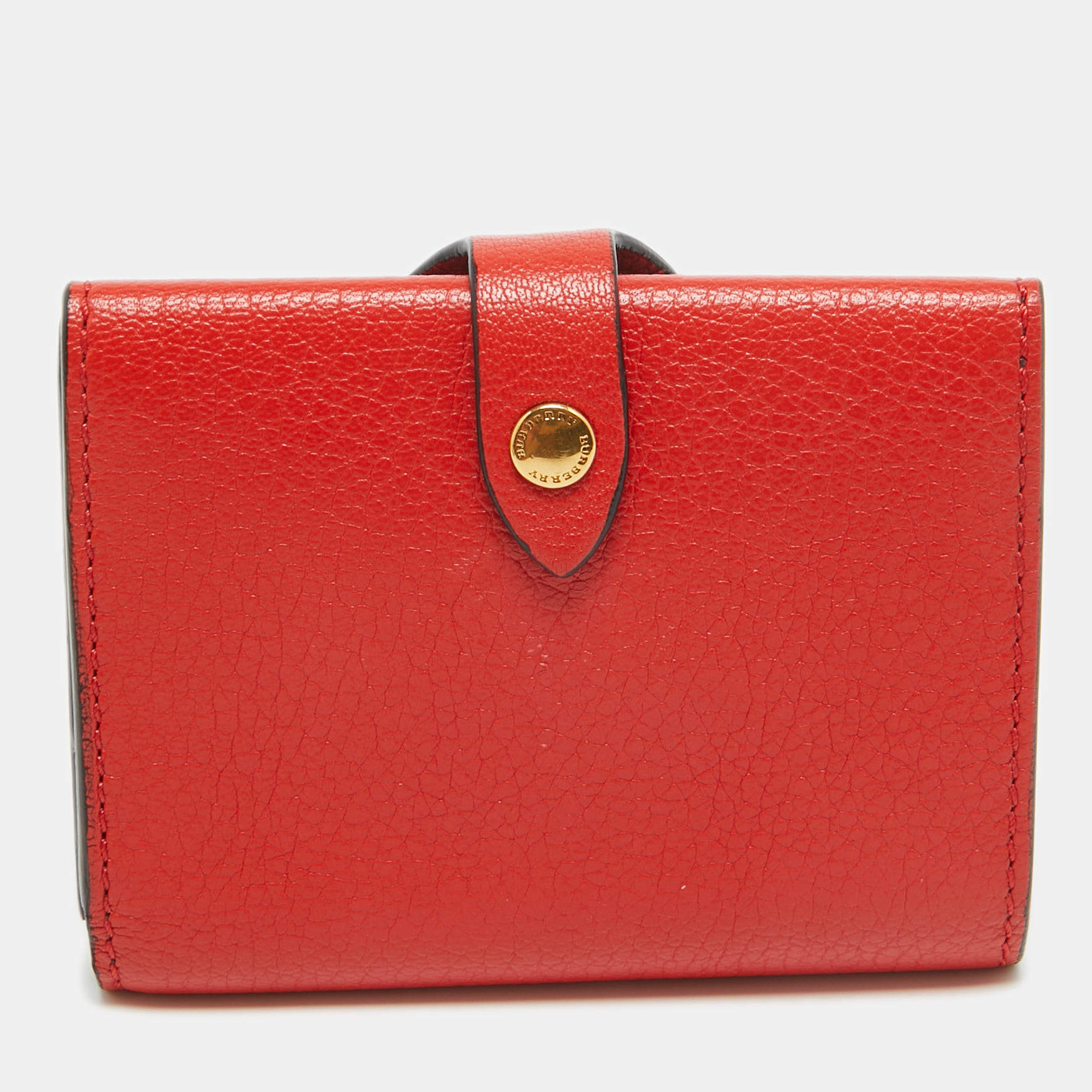 Burberry Red Leather Harlow Compact Wallet Burberry TLC