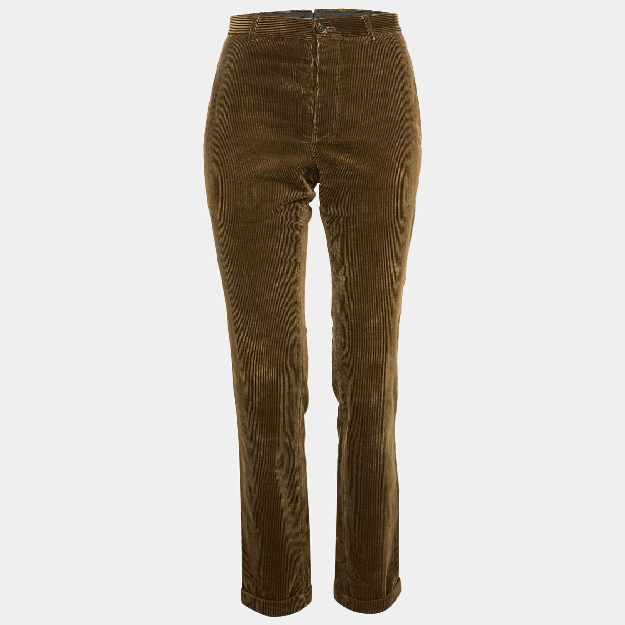 Burberry Prorsum Khaki Green Corduroy Pants M 
