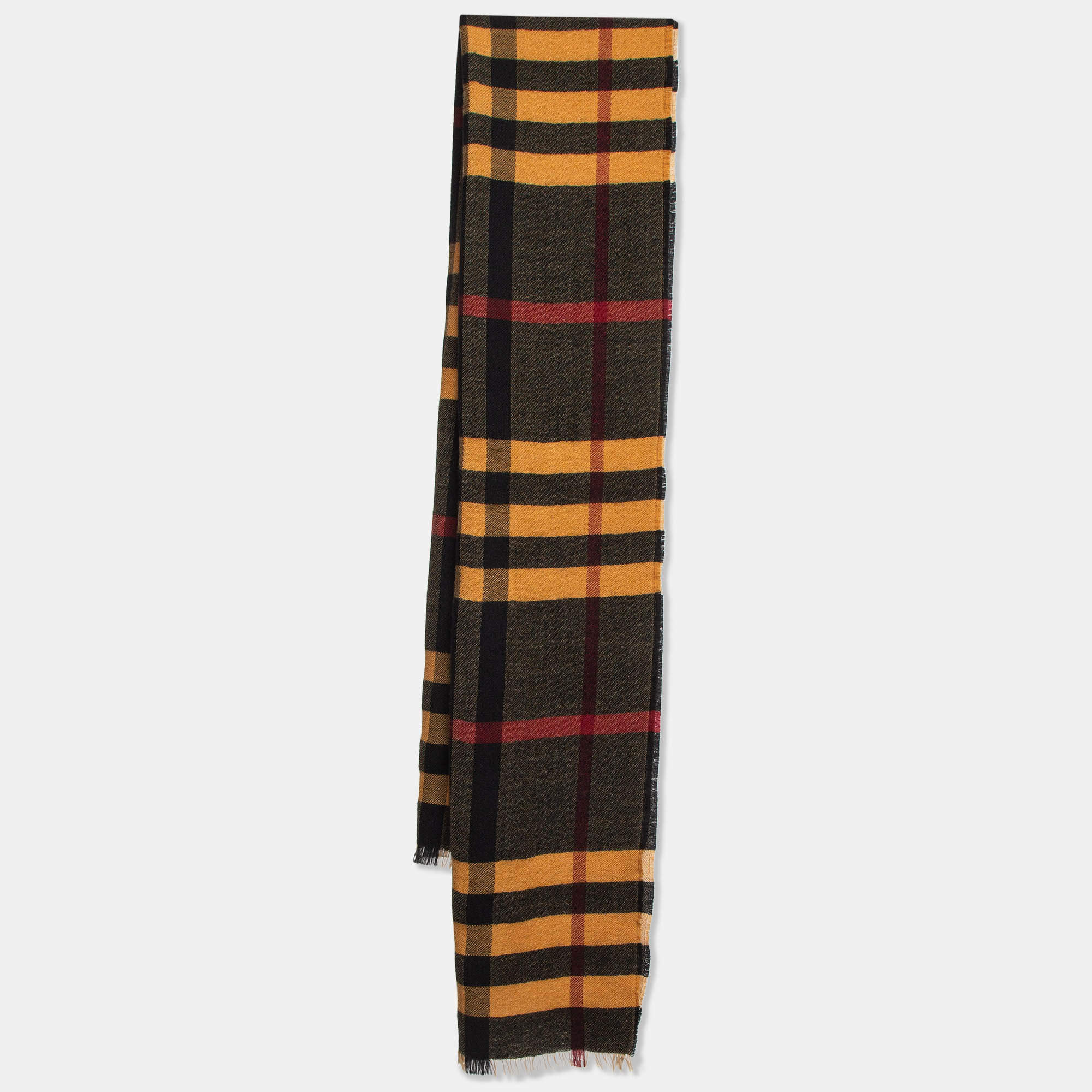 مملوكة مسبقًا Burberry Multicolor Gaint Check Wool Muffler