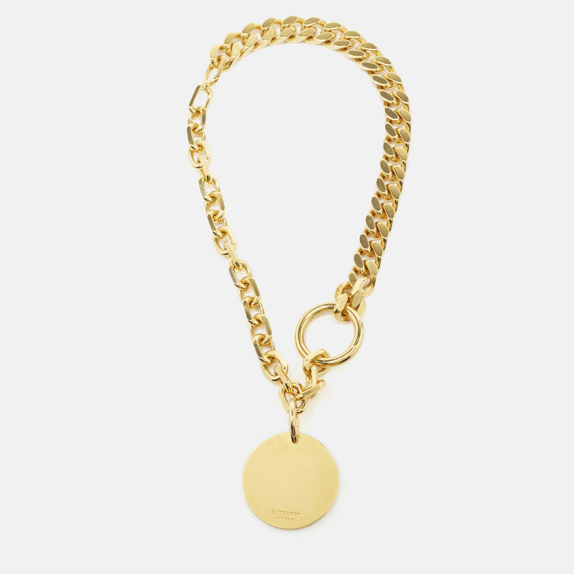 Pre Owned Burberry Gold Tone Necklace