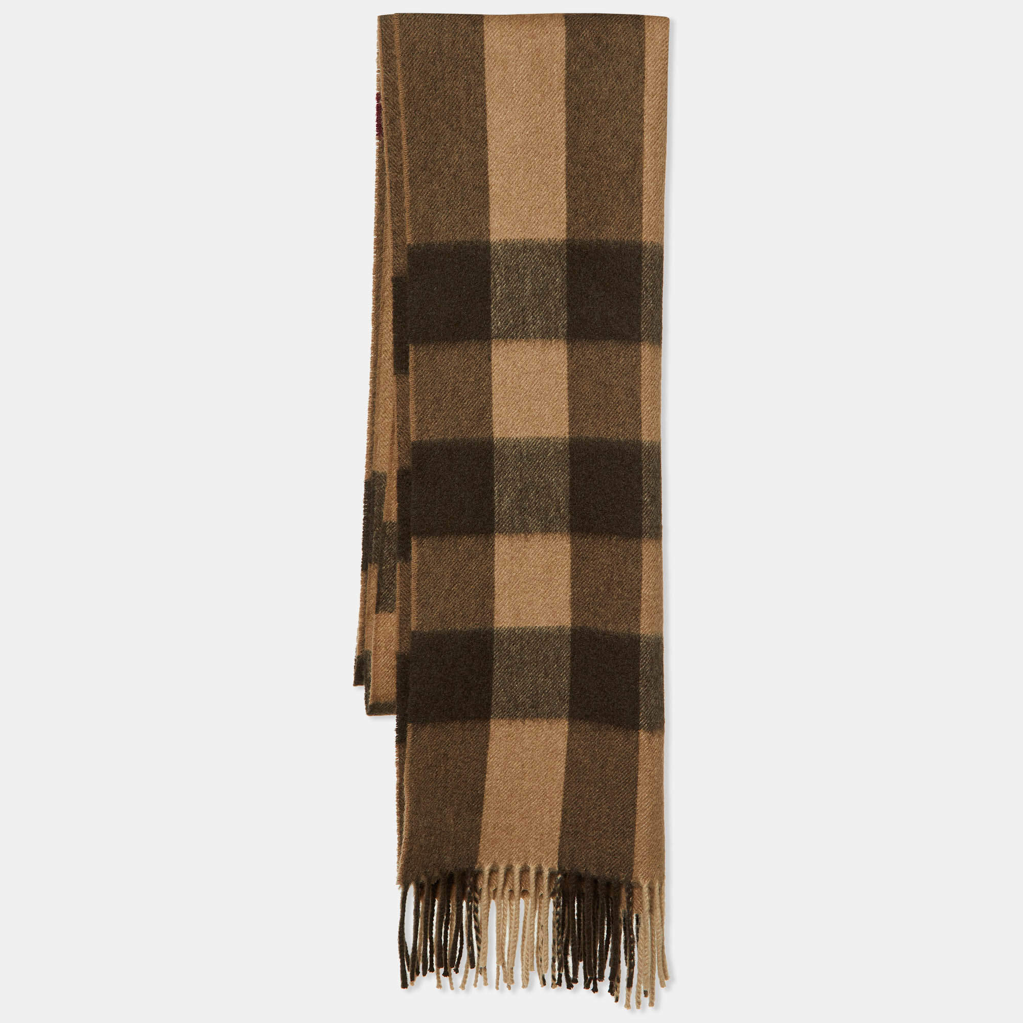 Burberry Brown Giant Checked Cashmere Stole