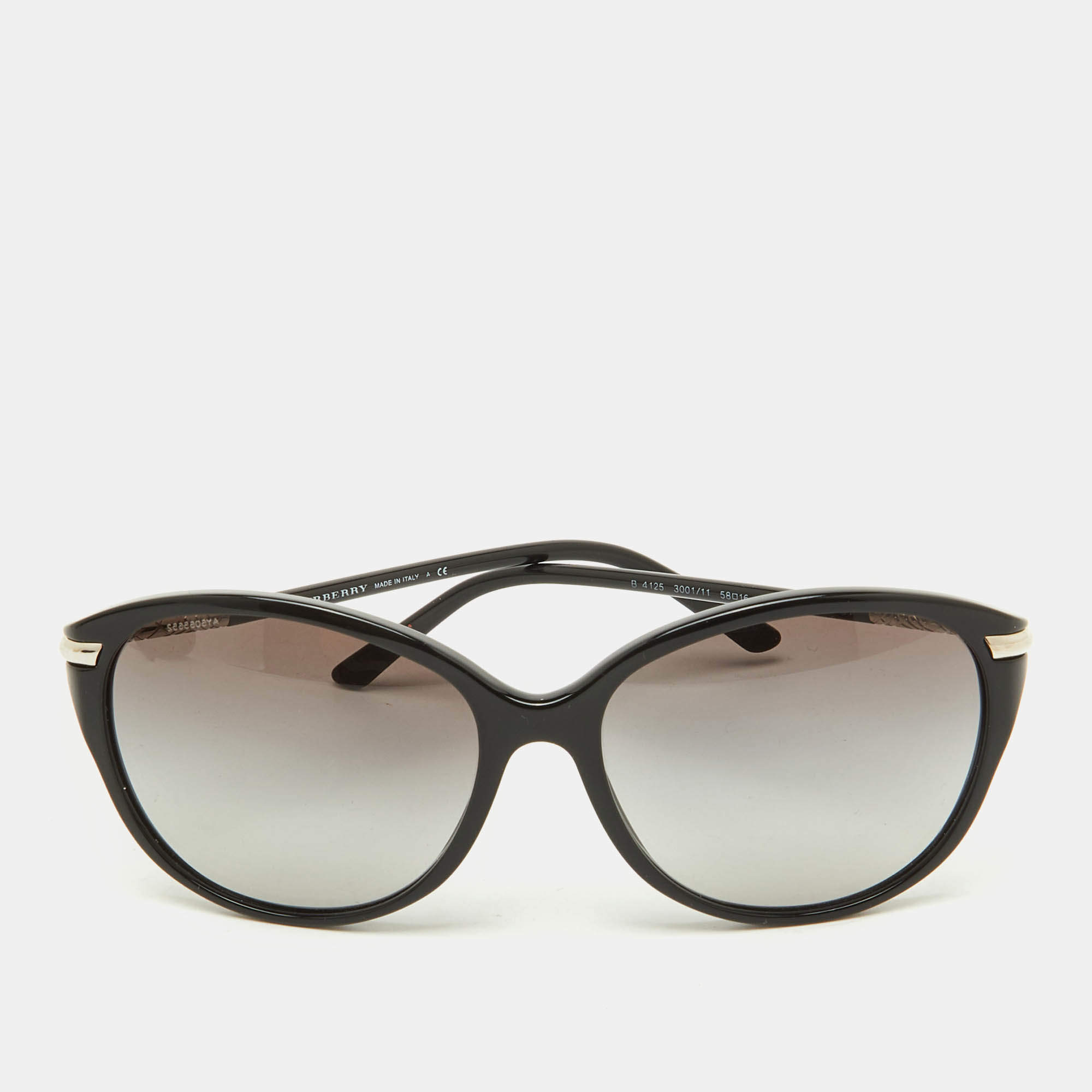 Pre Owned Burberry Black Gradient B4125 Cat Eye Sunglasses