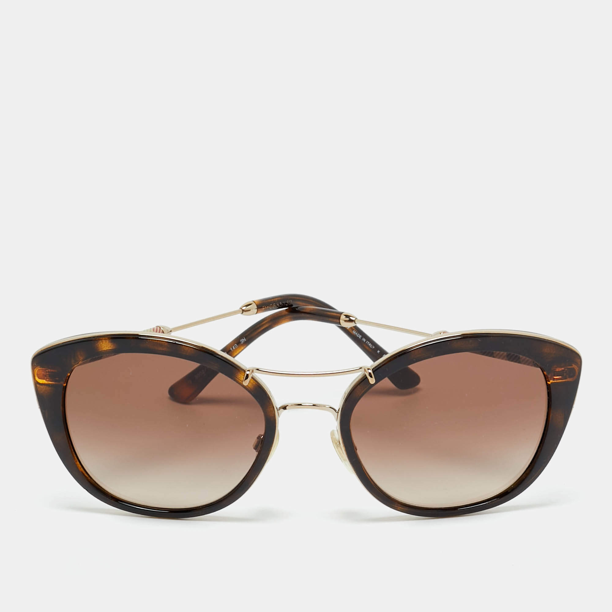 Pre Owned Burberry Brown Gradient B 4251 Q Cat Eye Sunglasses