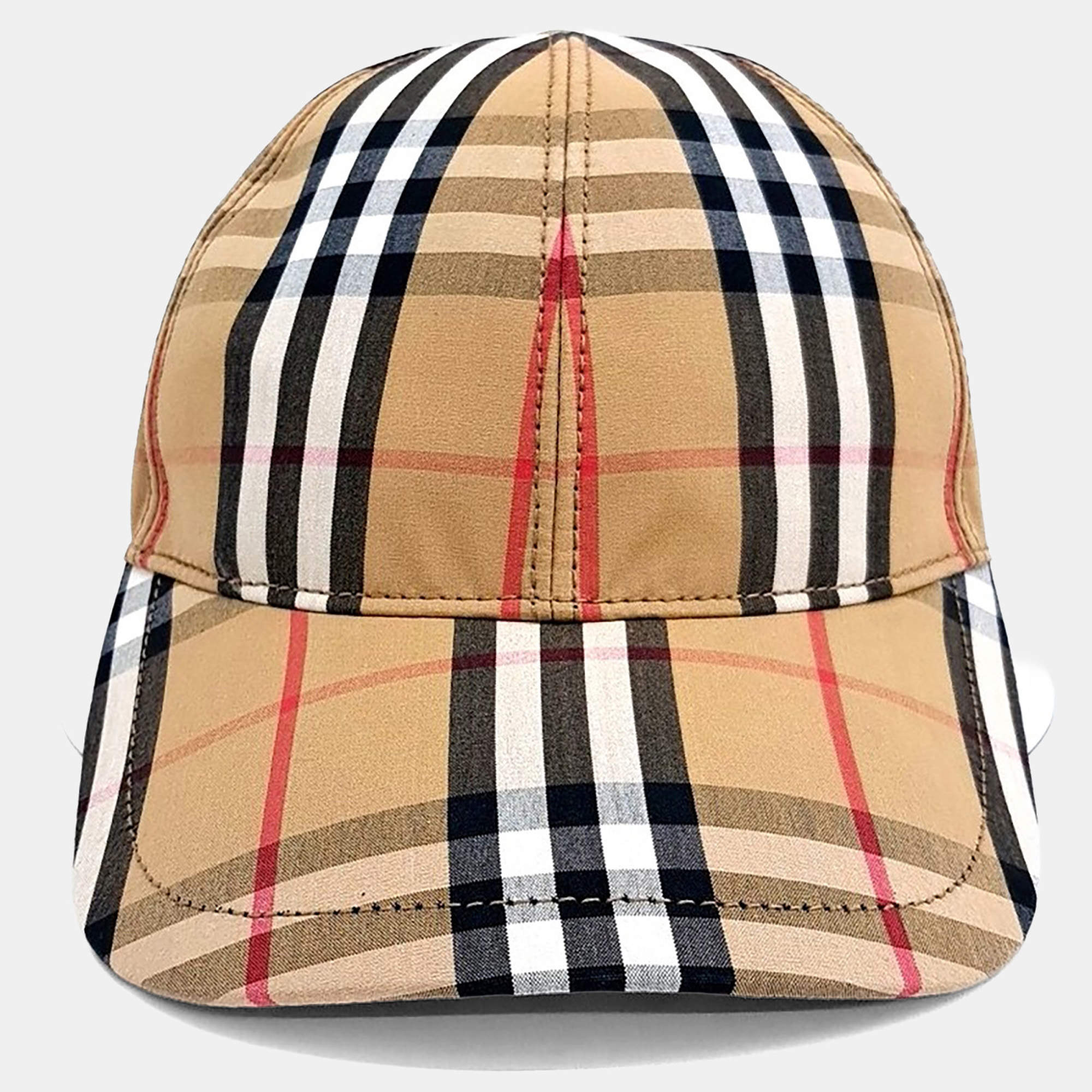 Pre Owned Burberry cotton beige cap hat