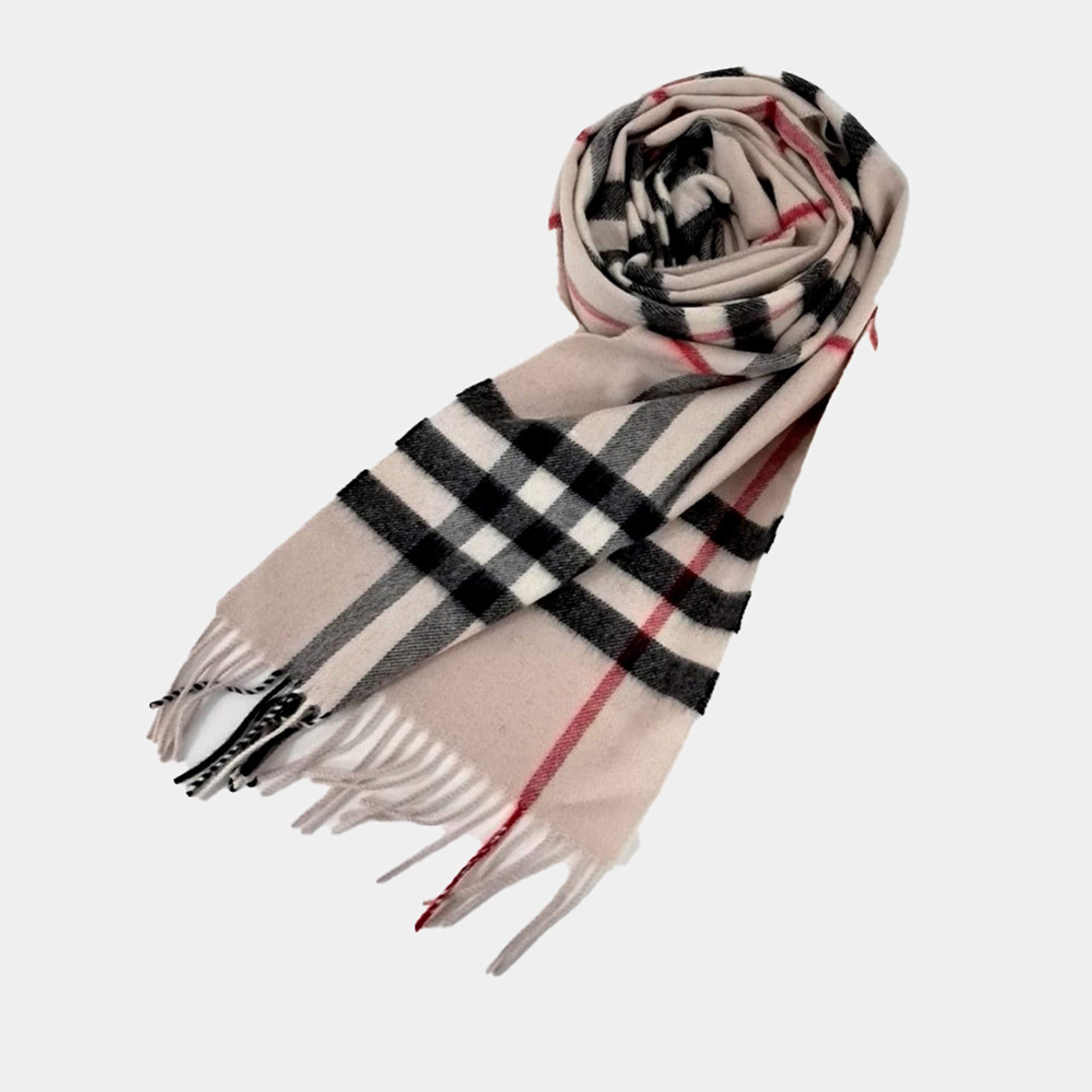 Pre Owned Burberry Multicolor Cashmere Scarf