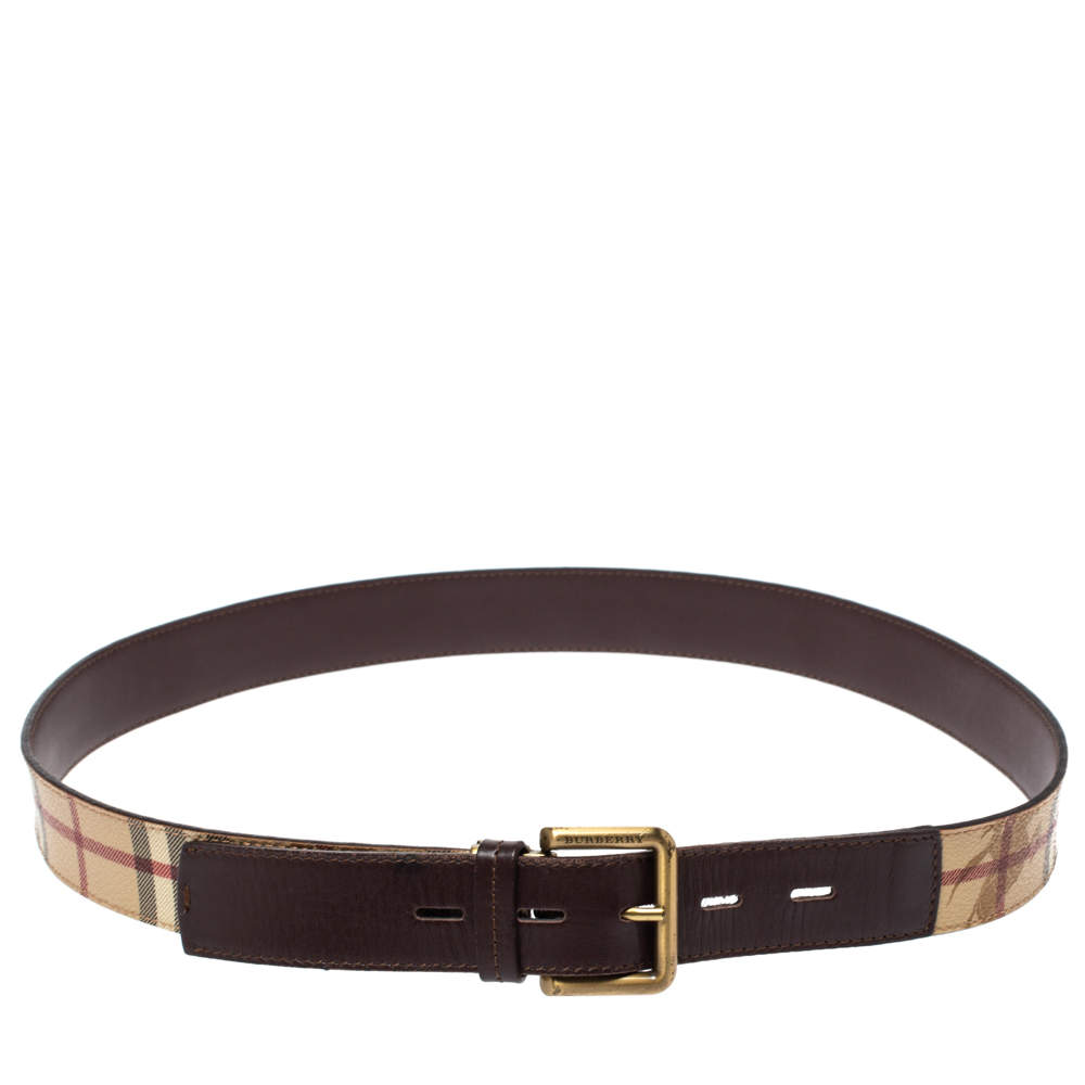 Authentic Burberry Haymarket Unisex Belt, Size 40