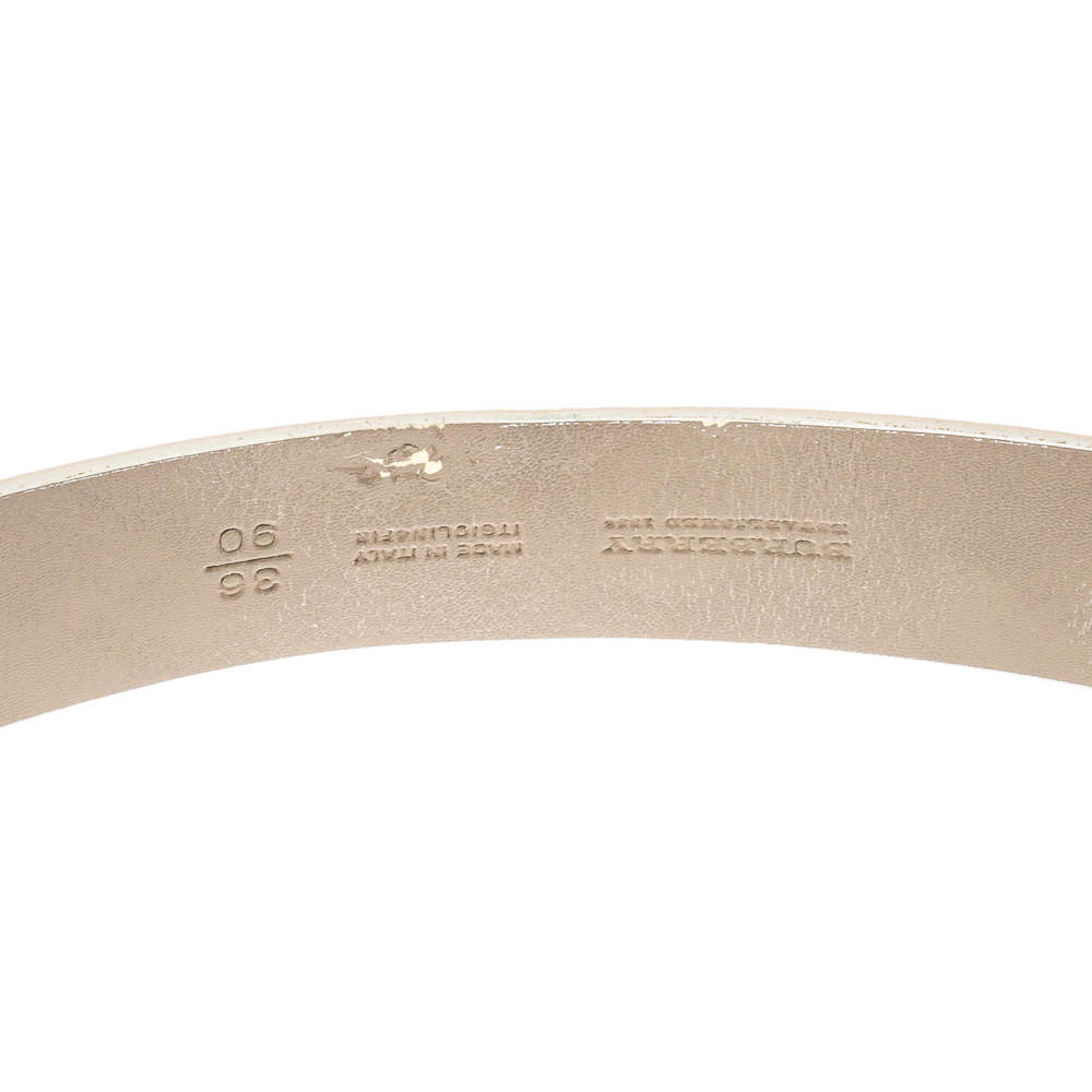 Leather belt Burberry Beige size 90 cm in Leather - 35919618