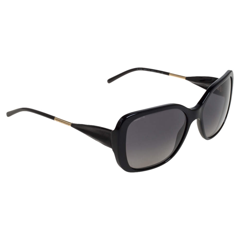 Burberry Black / Grey B 4192 Polarized Square Sunglasses