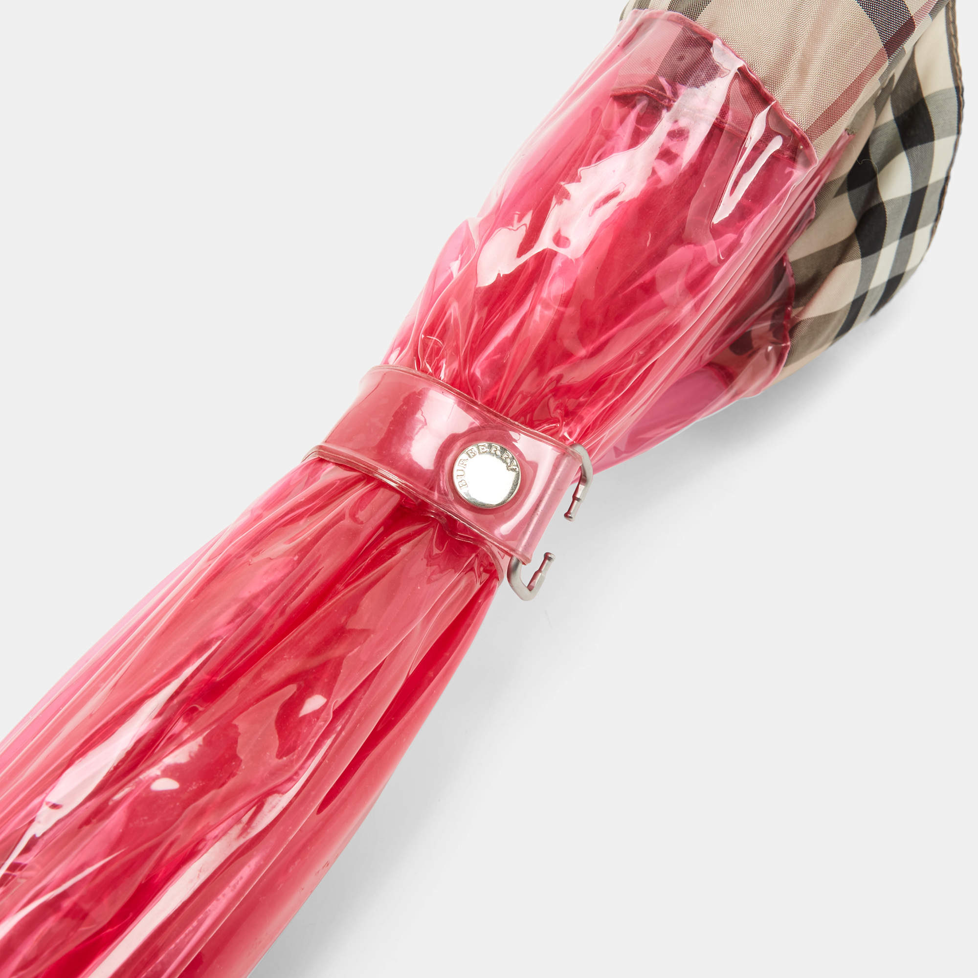 Burberry umbrella pink best sale