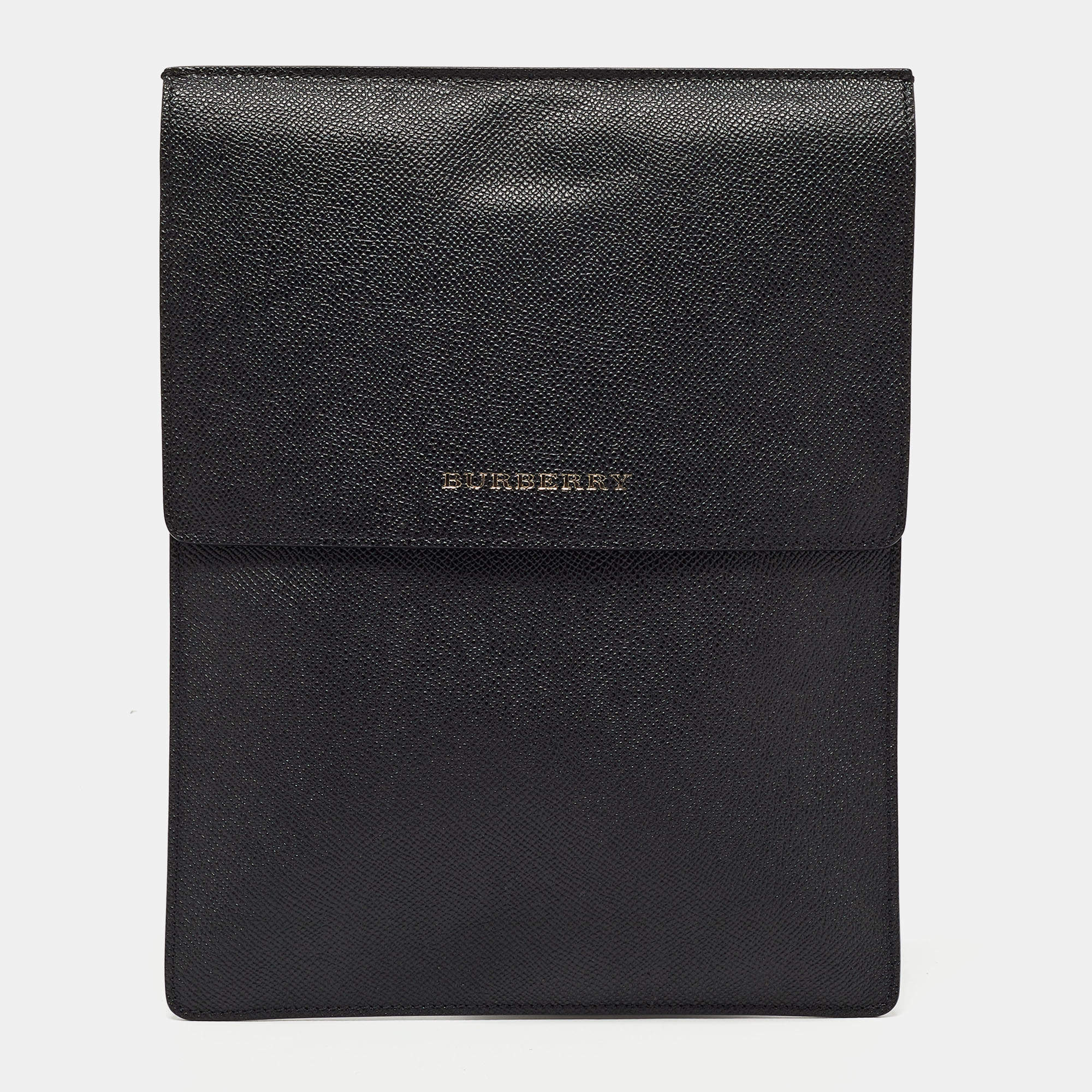 Burberry Black Leather Tablet Sleeve 