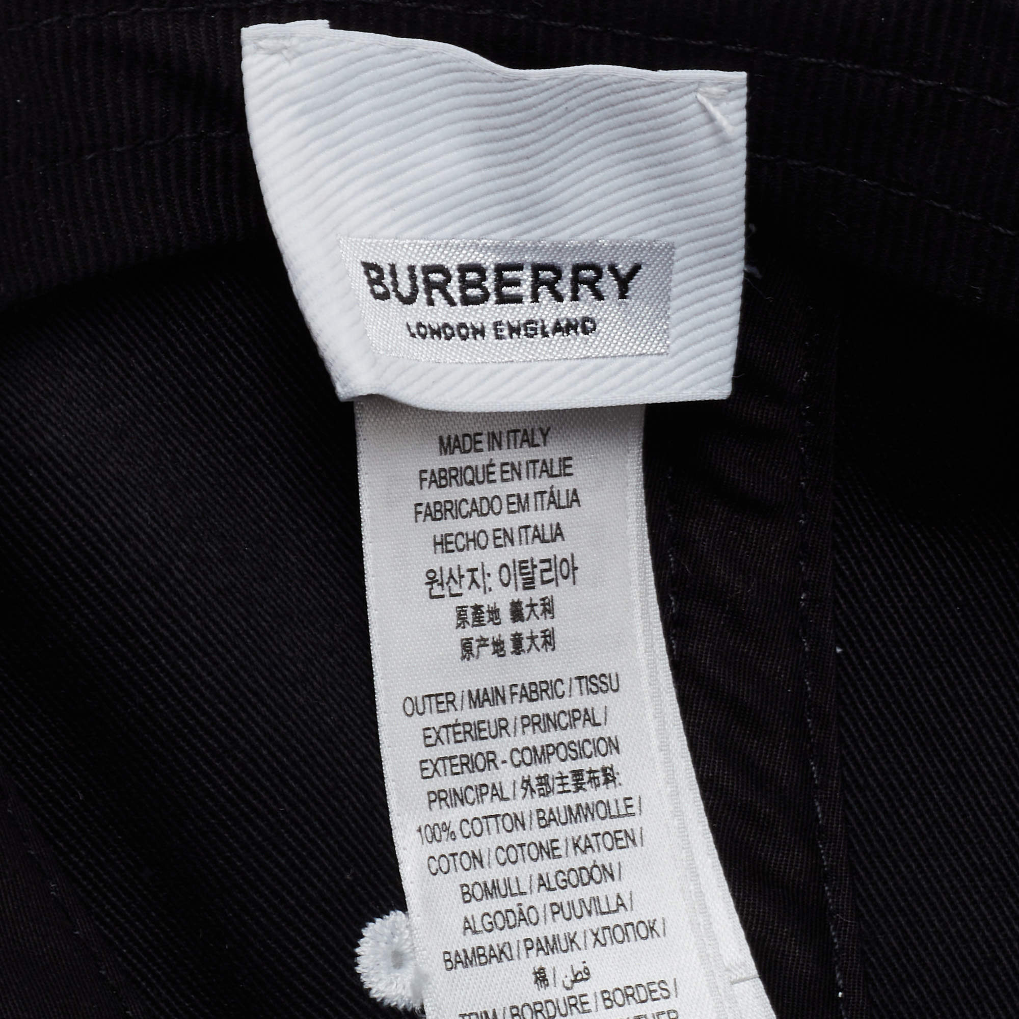 Burberry Monogram Denim Jacquard Baseball Cap Blue, Burberry® Official