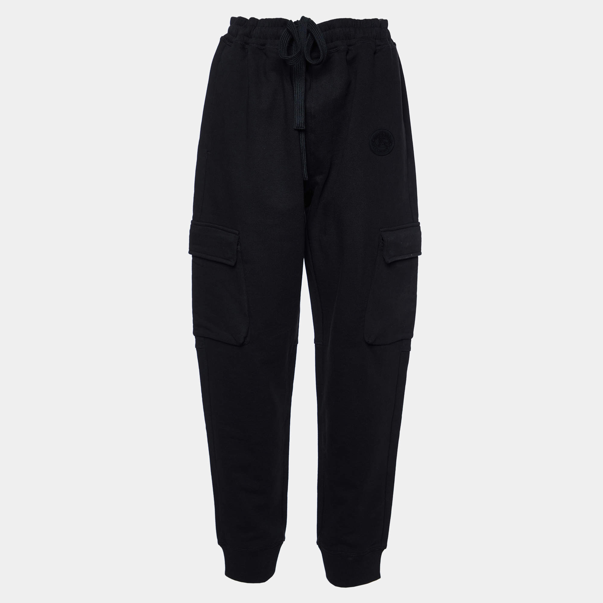Pre Owned Burberry Black Cotton Knit Joggers L