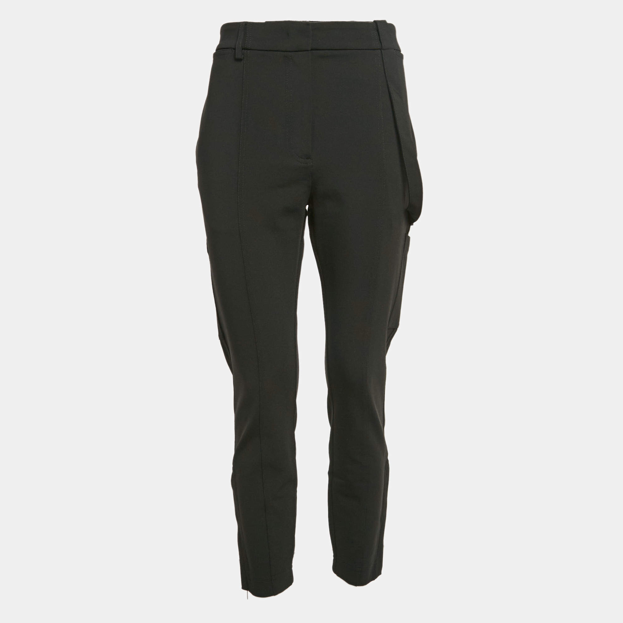 Pre Owned Burberry Black Jersey Cargo Pants M