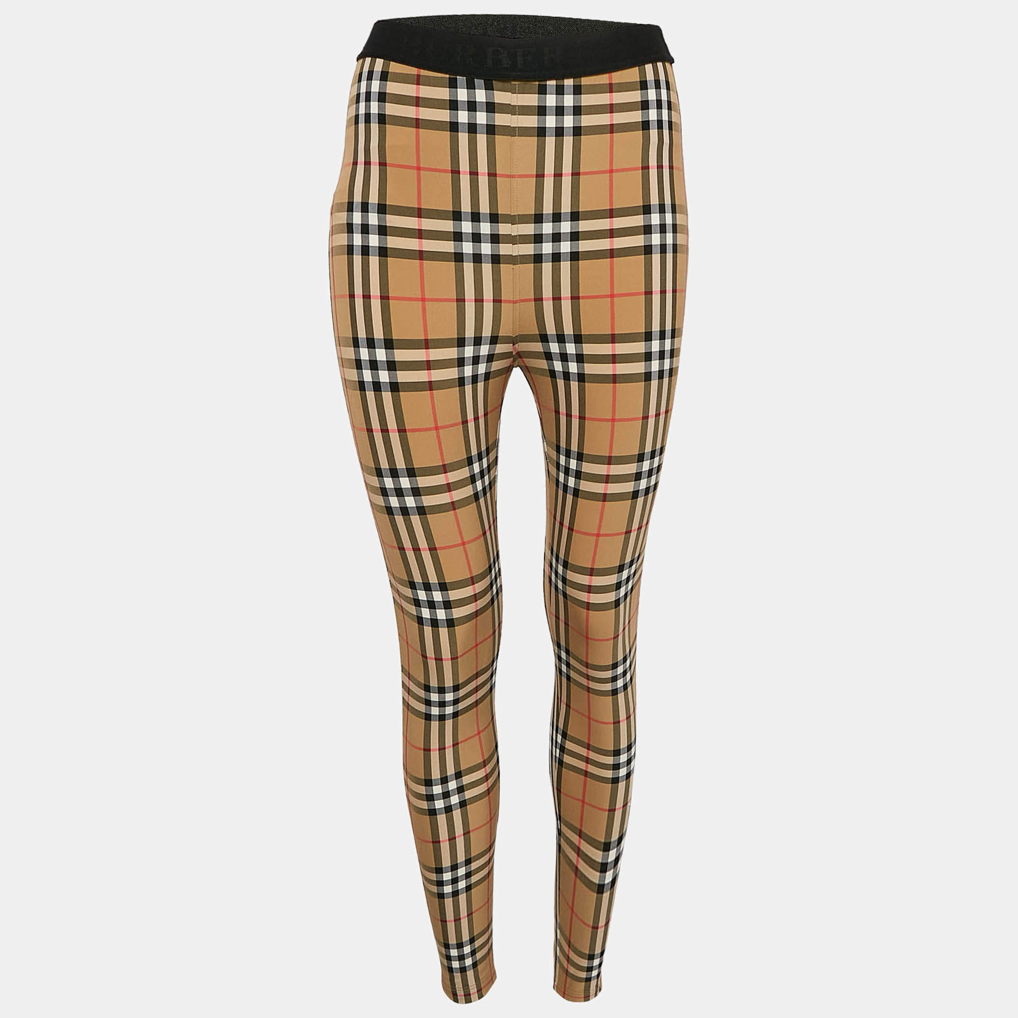 Burberry Brown Novacheck Print Jersey Belvoir Leggings XS