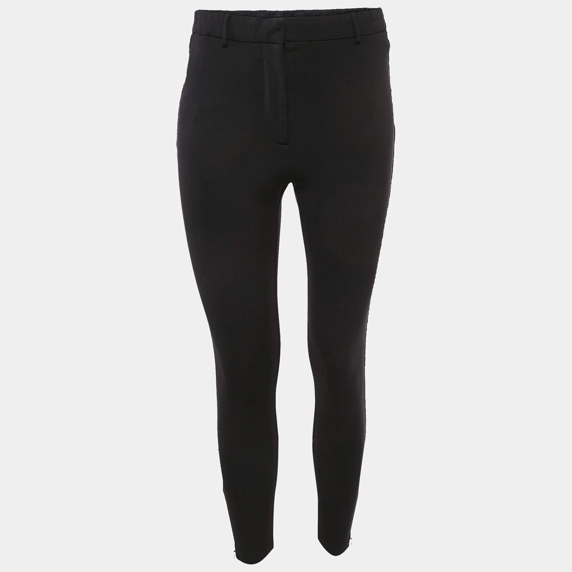 Burberry Black Jersey Skinny Fit Trousers XS