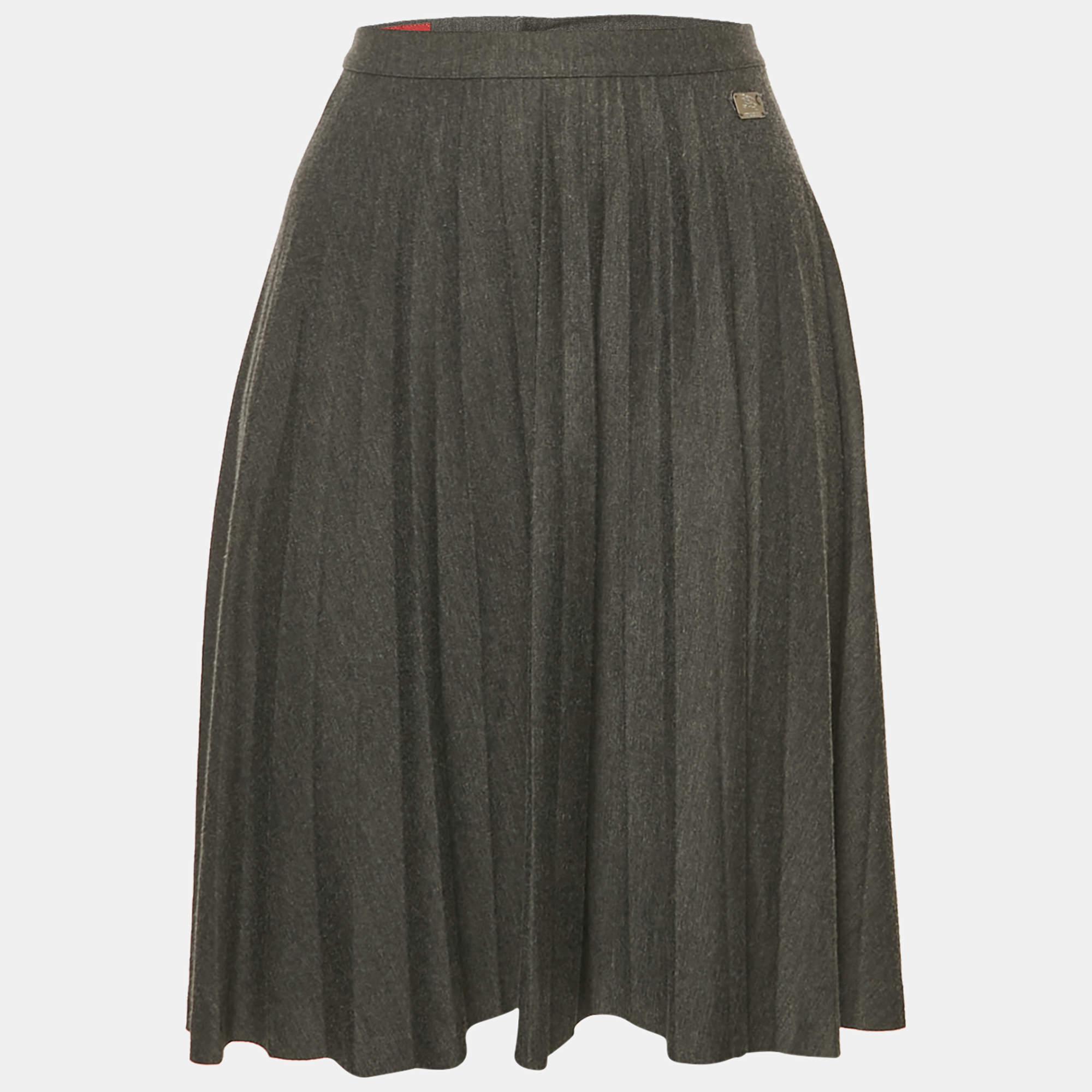 Burberry Black Jersey Flared Mini Skirt S