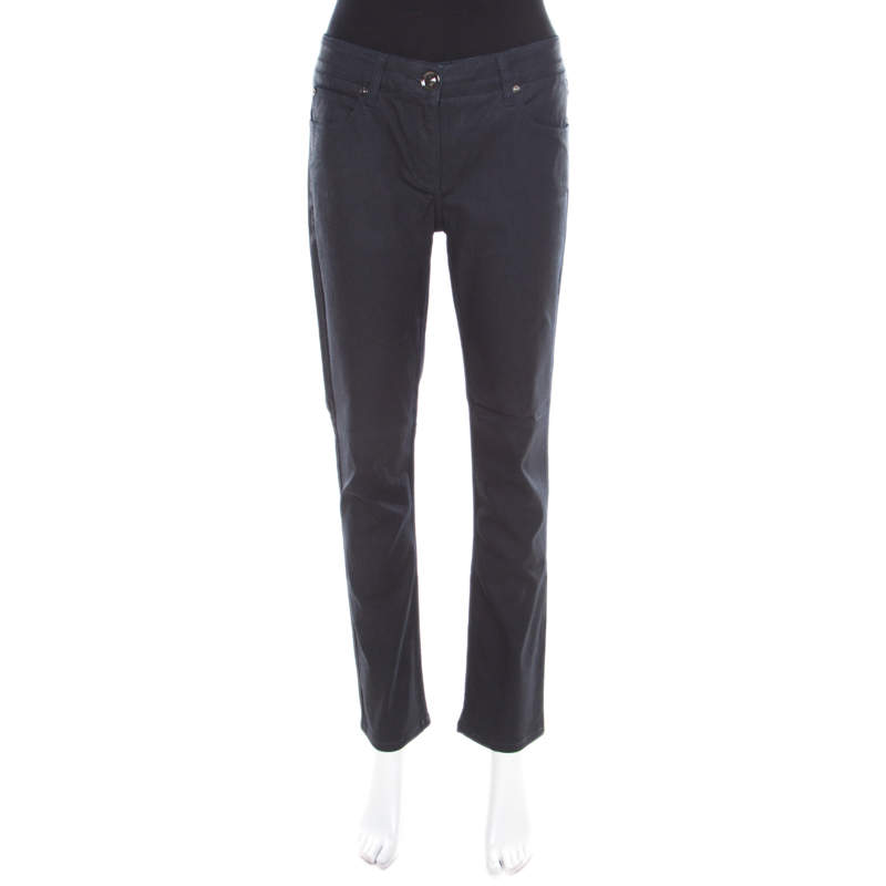 Pre Owned Burberry Indigo Dark Wash Denim Straight Fit Jeans M