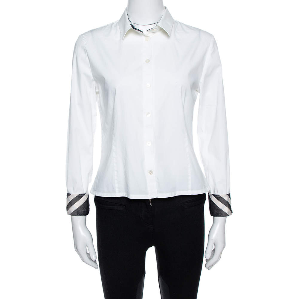 all white burberry shirt