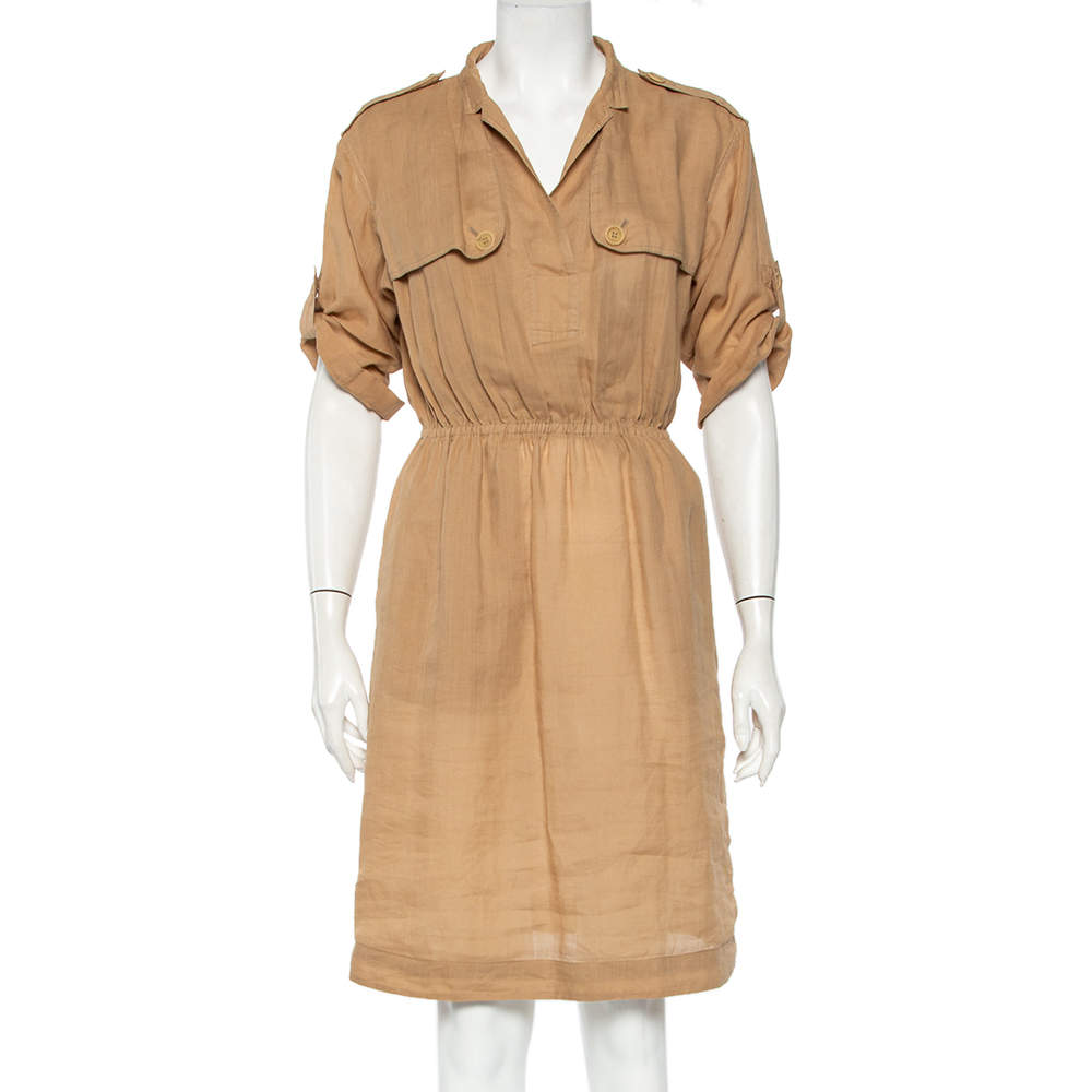 مملوكة مسبقًا فستان بربري بريت رامية بيج مقاس صغير - سمول