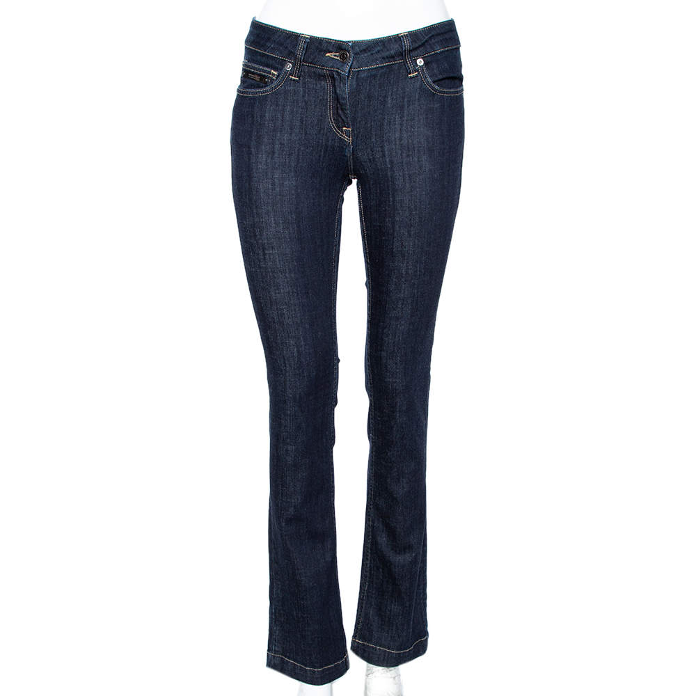 Pre Owned Burberry Brit Blue Denim Harbourne Jeans S