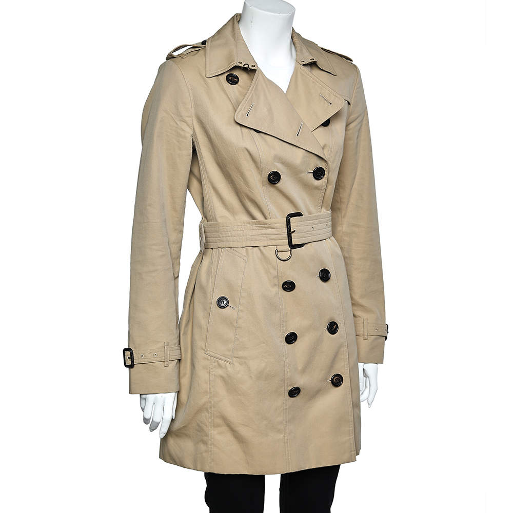 Burberry The Sandringham Beige Belted Long Trench Coat M