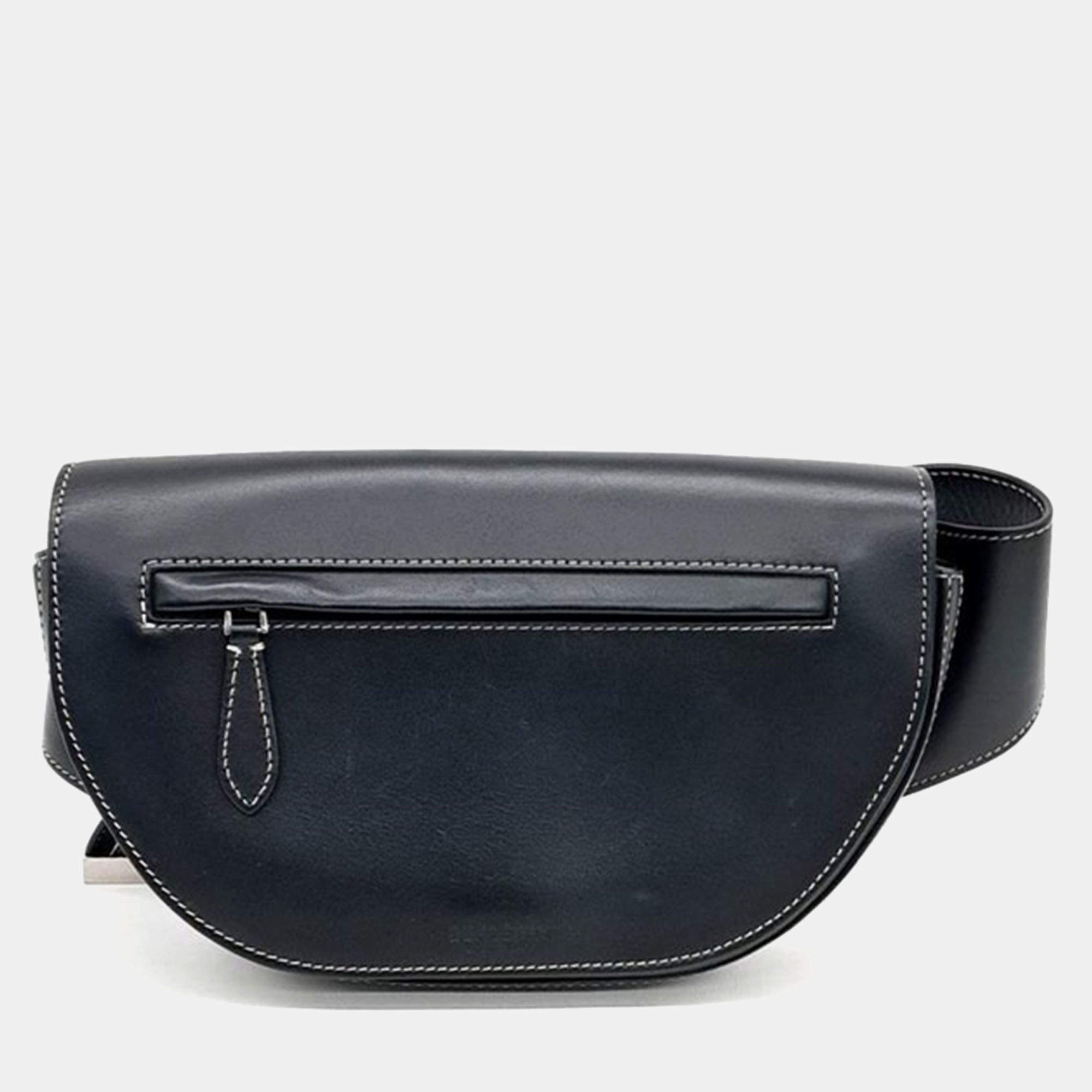 Burberry Black Leather Olympia Belt Bag