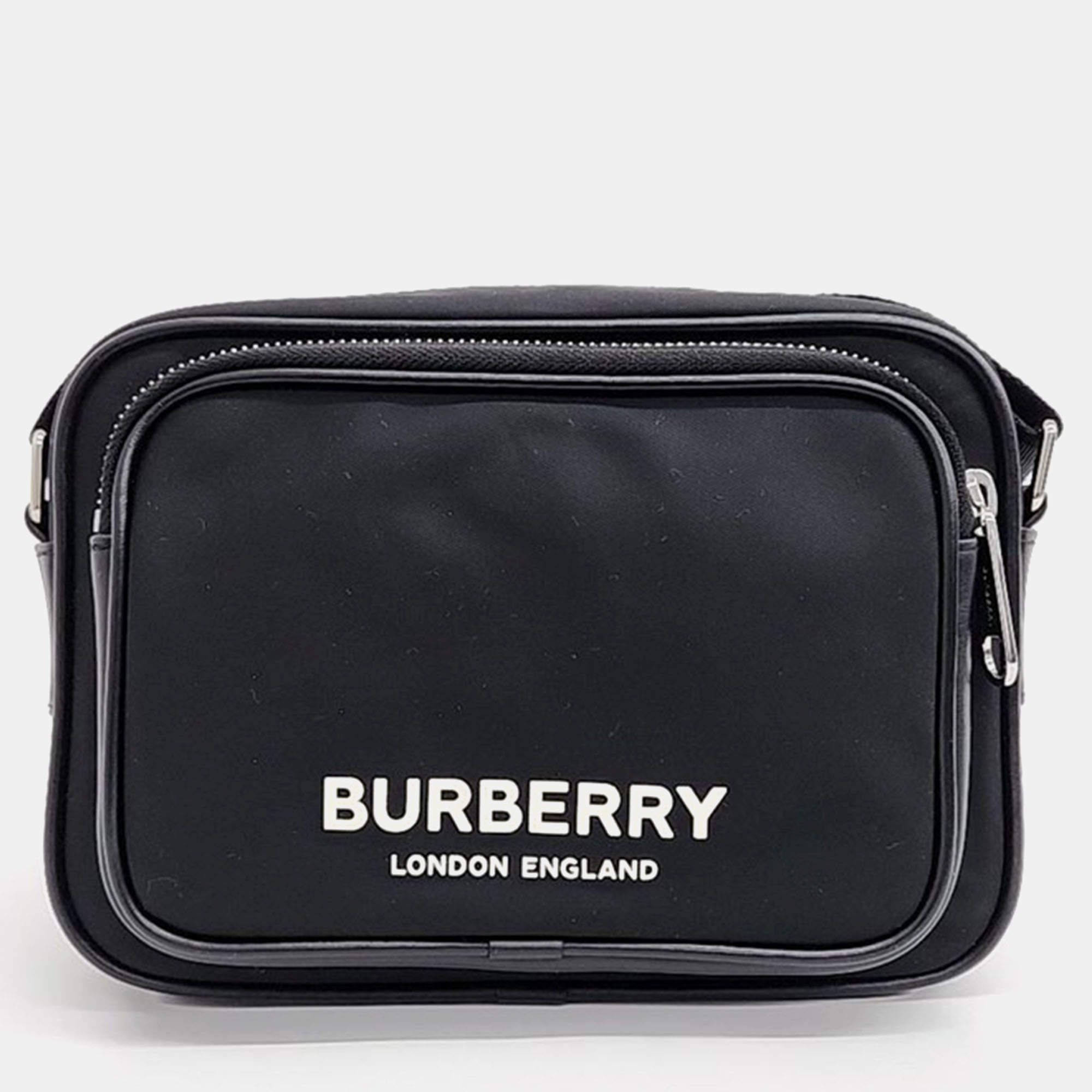 Burberry  Black Nylon Paddy Crossbody Bag