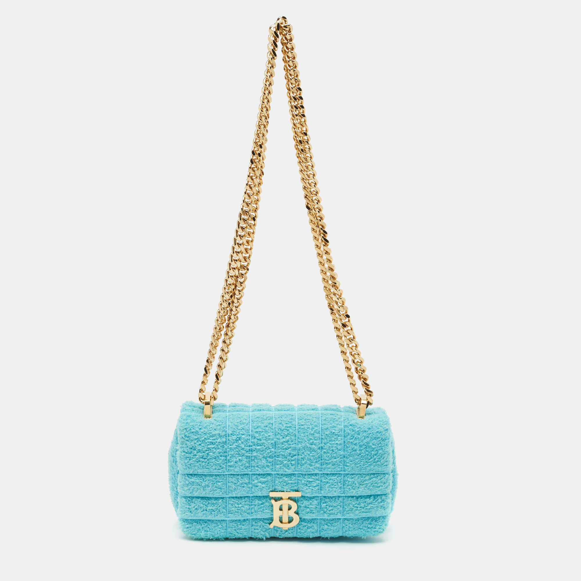 مملوكة مسبقًا حقيبة كروس بربري ميني لولا جلد أسود بسلسلة